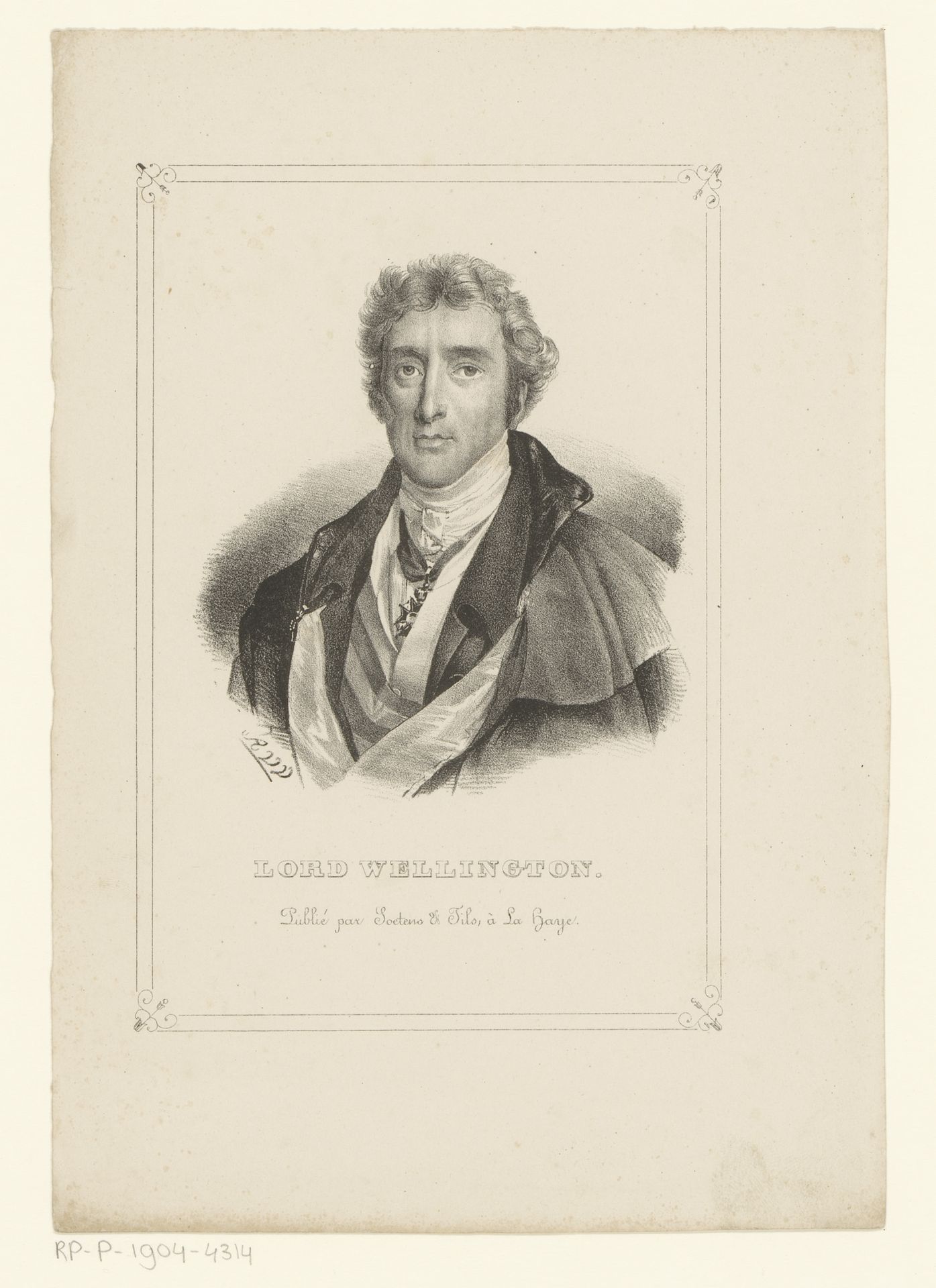Portret van Arthur Wellesley of Wellington by Anthonie van Volkom