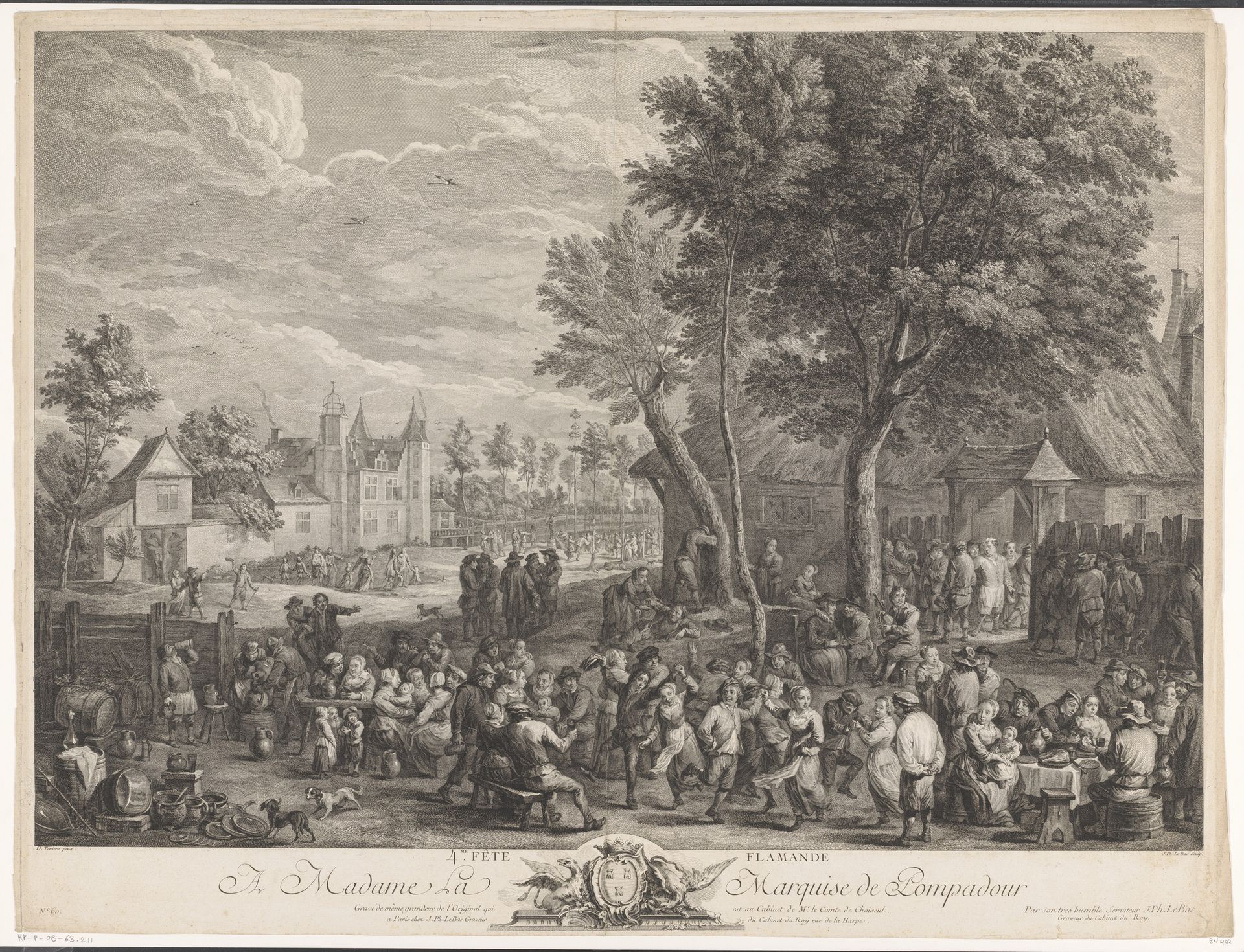 Dorpsfeest by Jacques Philippe Le Bas