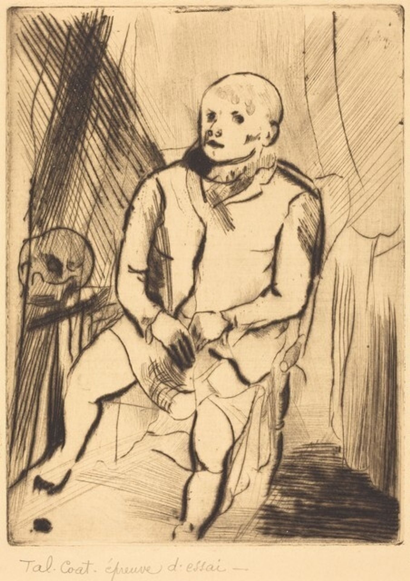 Seated Man by Pierre Tal-Coat