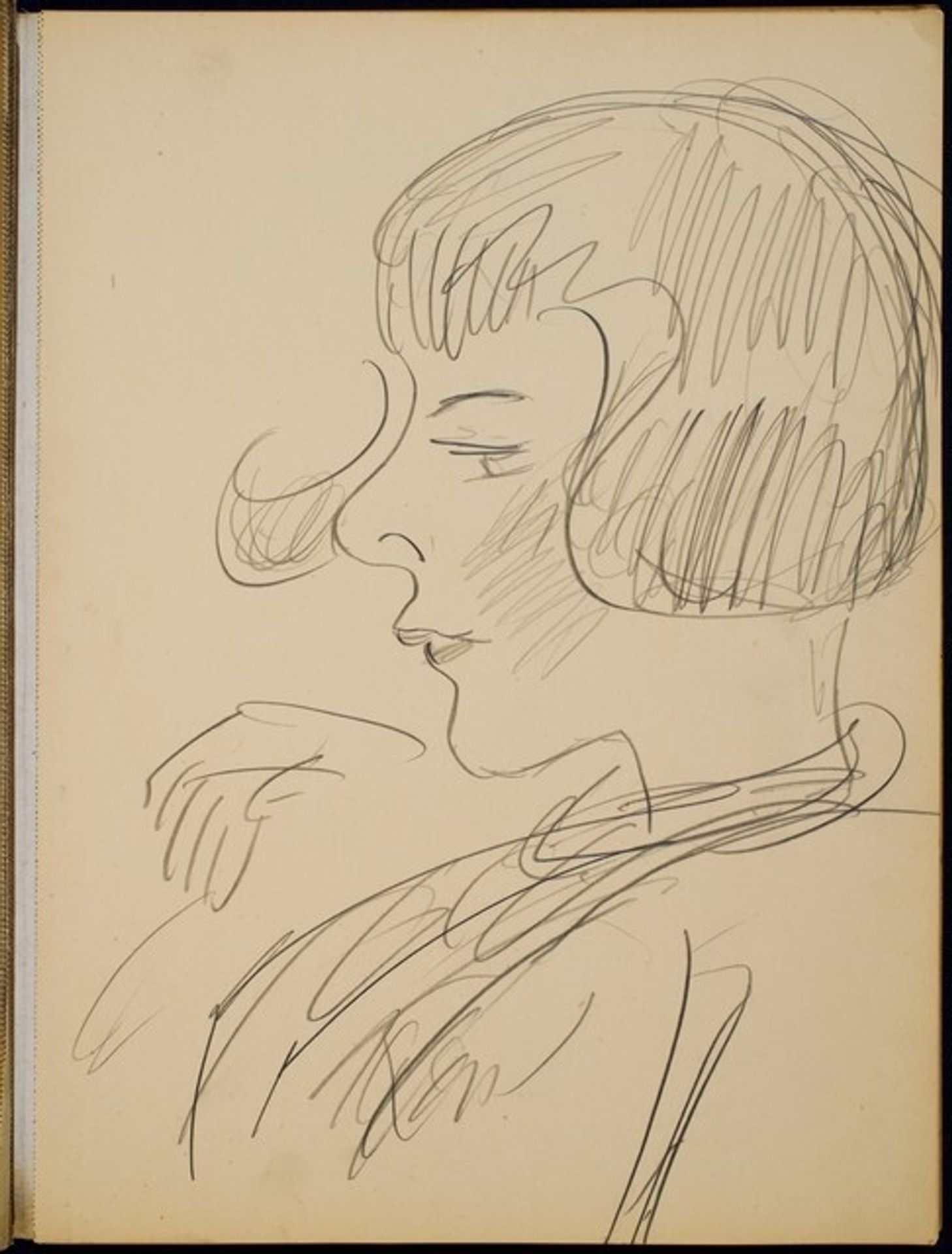 Mädchenbildnis im Profil (Girl in Profile) [p. 11] by Max Beckmann