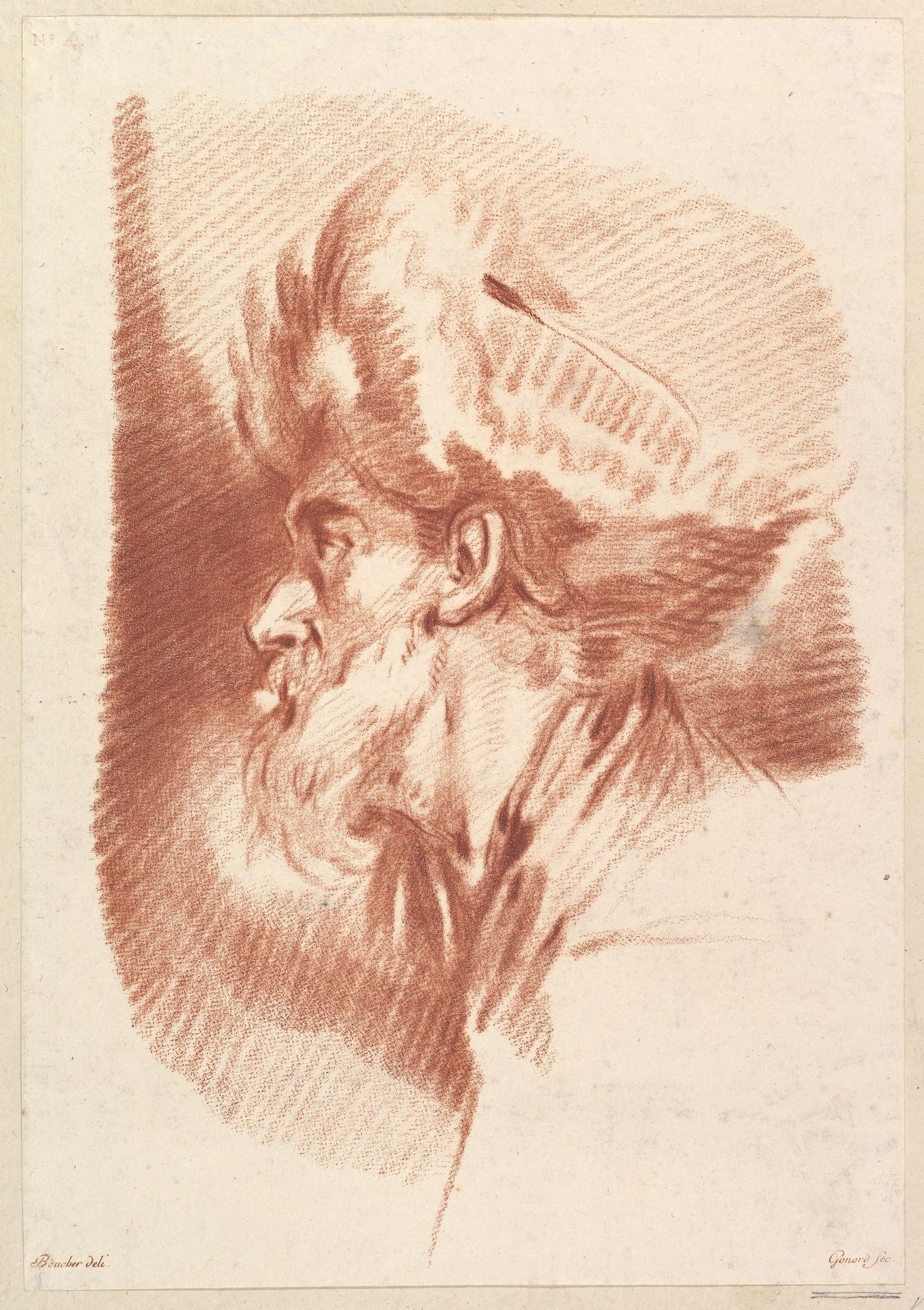 Untitled (Head Of A Man In Turban) by François Gonord