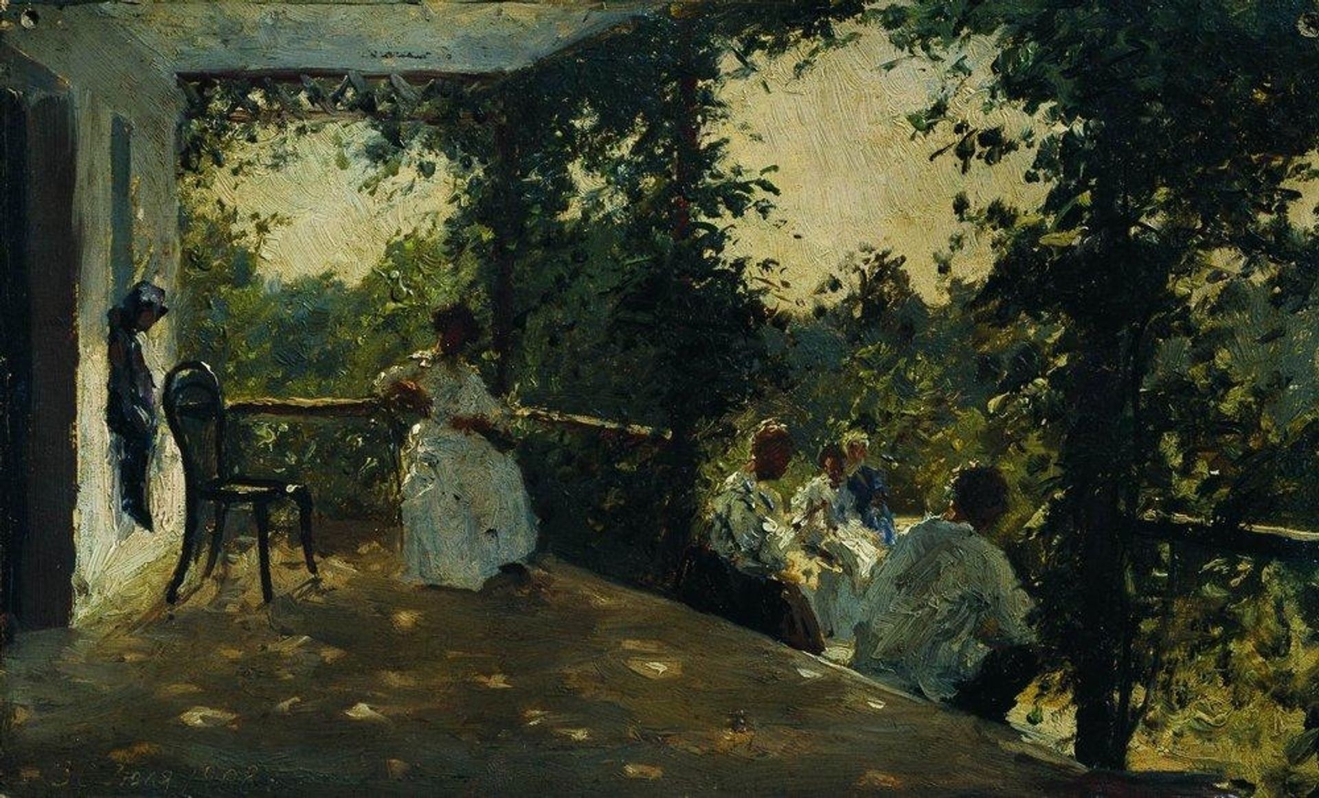 On the terrace by Ilya Repin