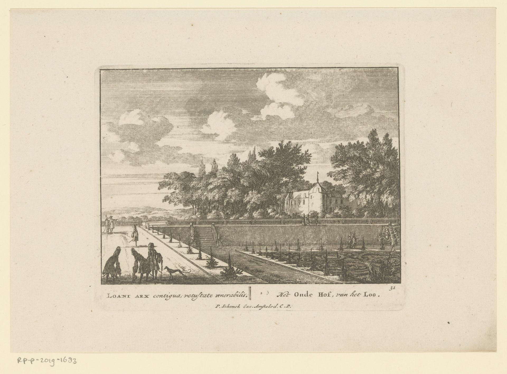 Oude hof van Paleis Het Loo by Jan van Call