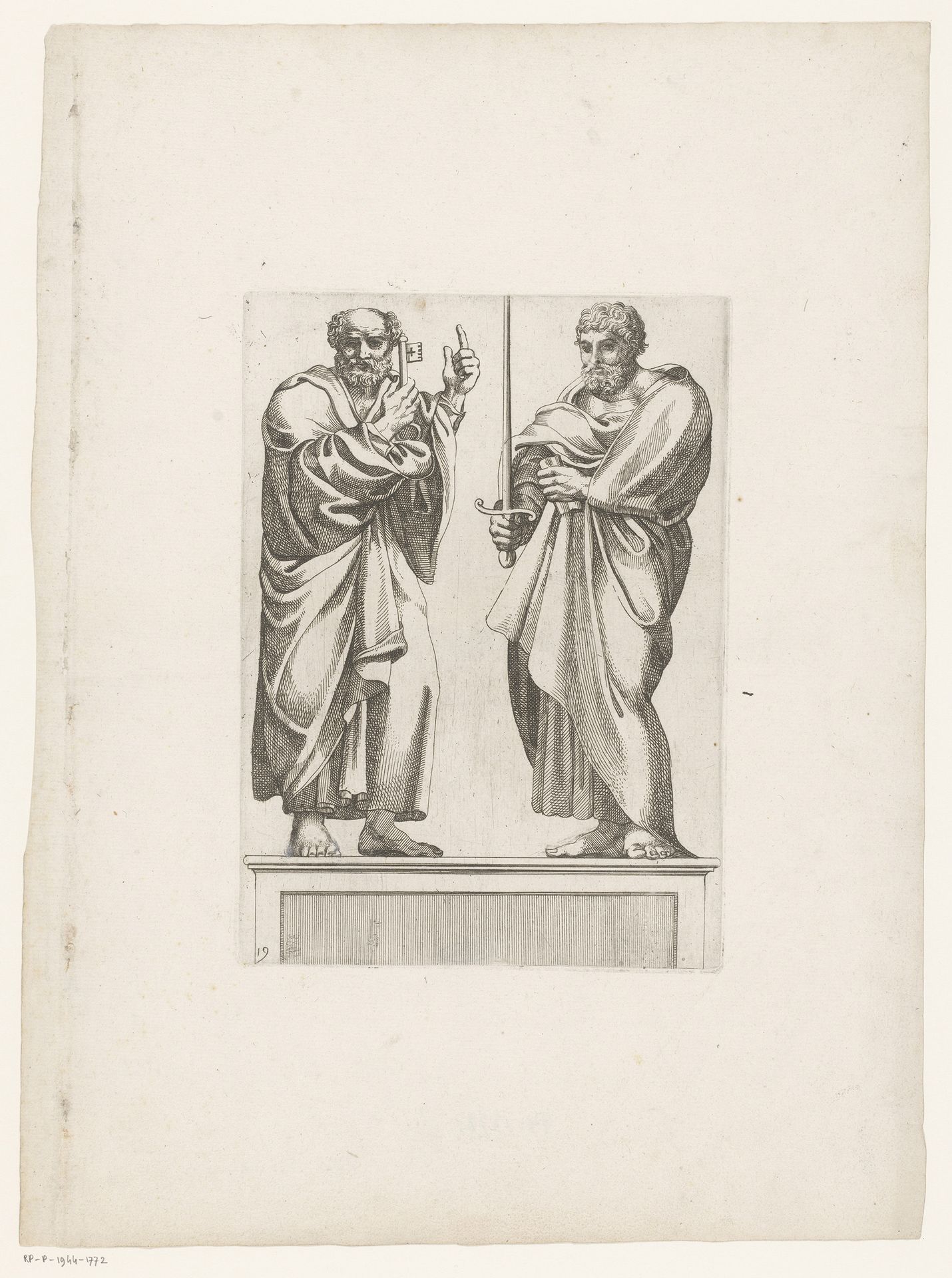 Heilige Petrus en Heilige Paulus by Simon (II) Guillain