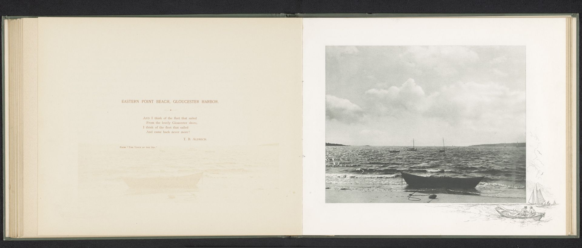 Gezicht op de zee met boten voor de kust van Gloucester by Anonymous