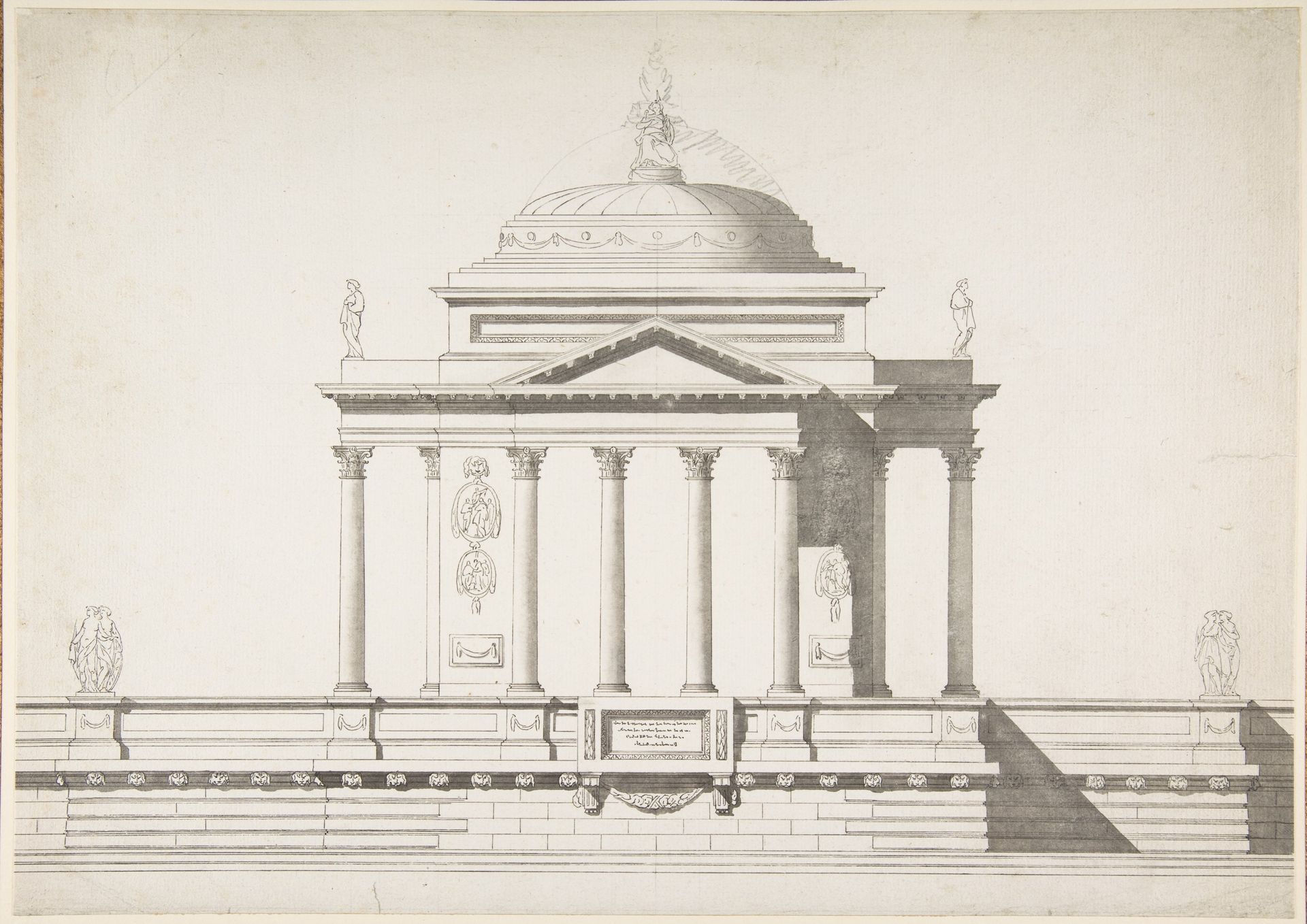 Elevation of a Domed Corinthian Temple by Anonymous
