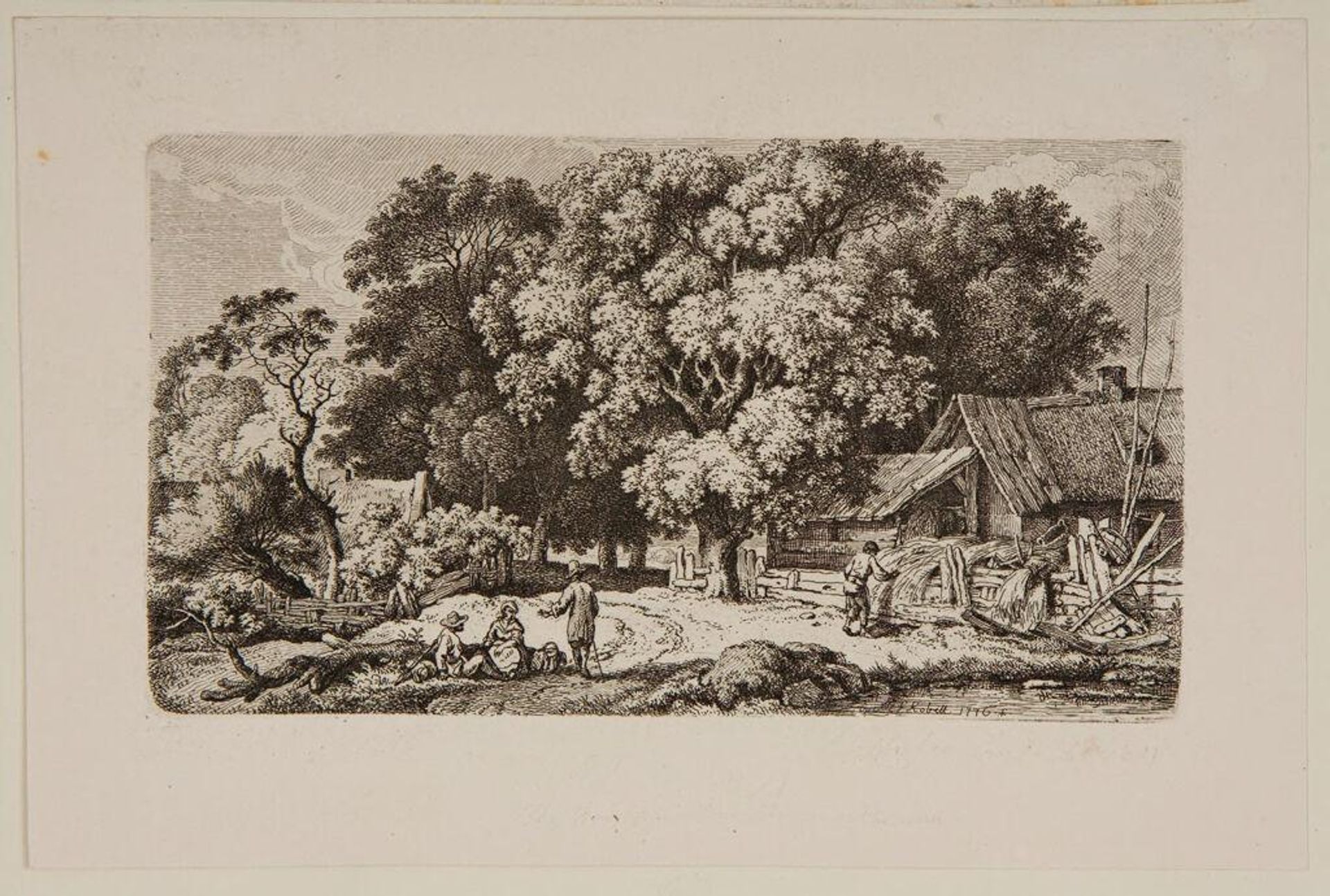Peasant Spreading Sheaves in the Sun by Ferdinand Kobell
