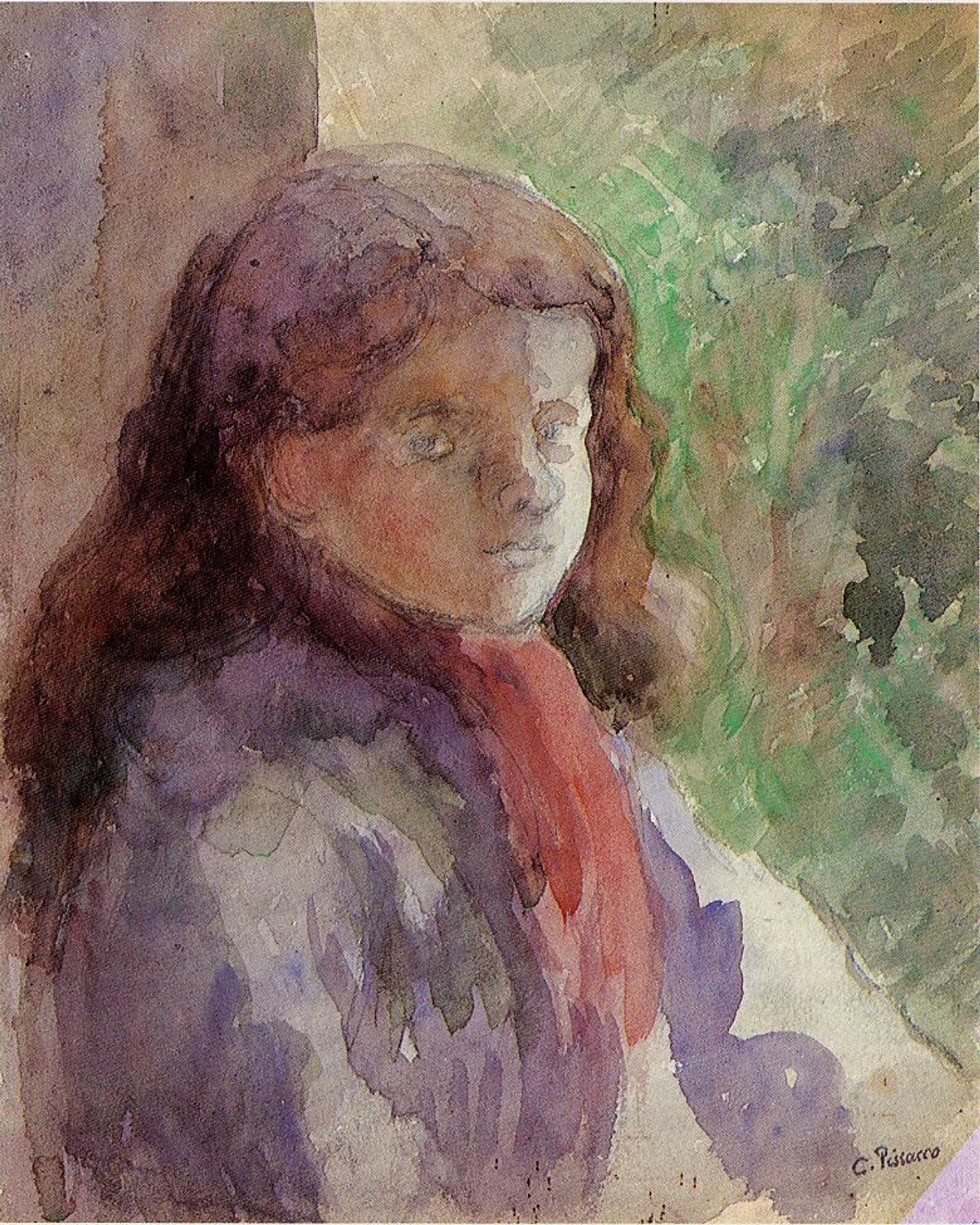 Portrait of the Artist's Son, Ludovic Rudolphe by Camille Pissarro