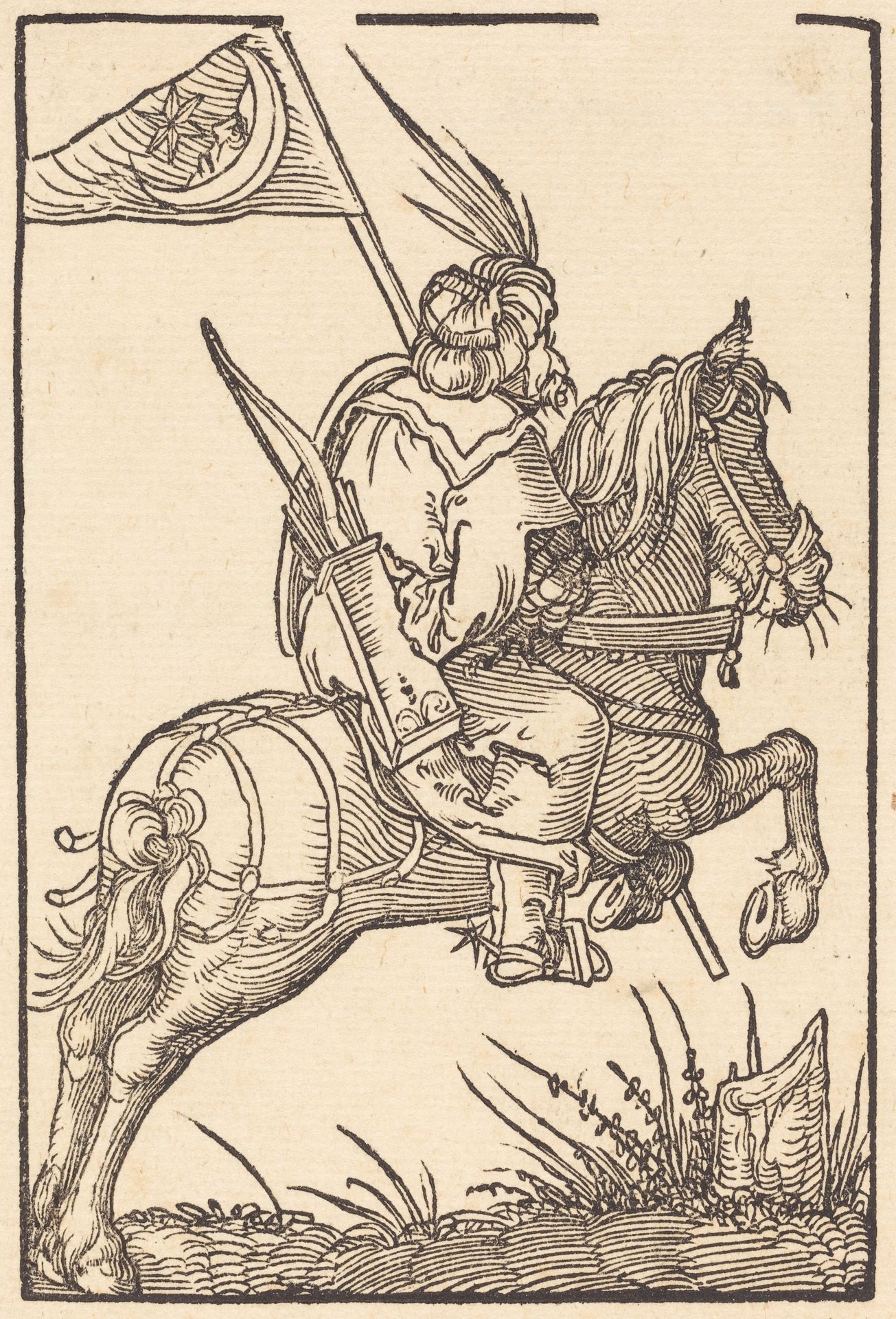 A Turkish Horseman by Hans Springinklee