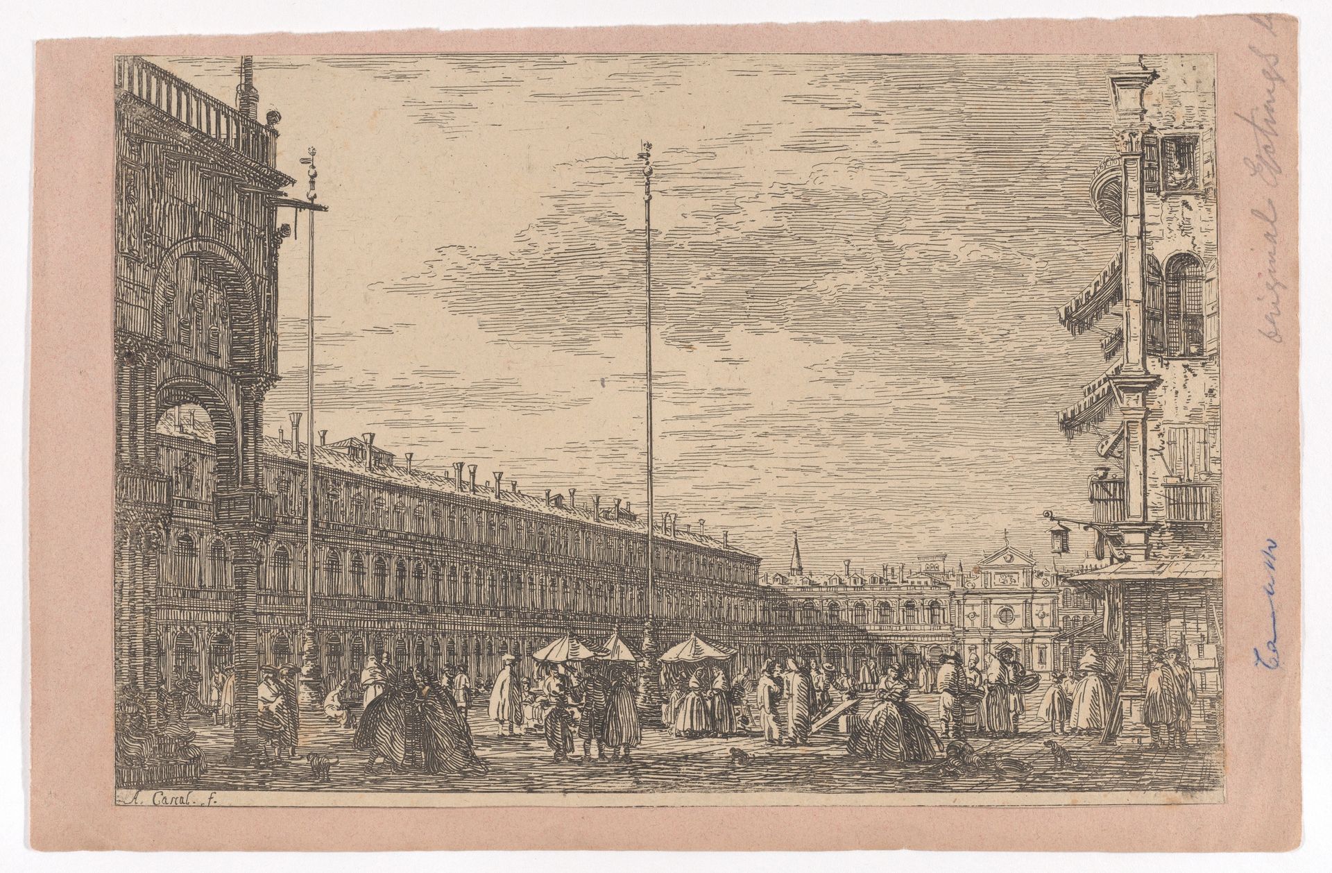 Piazza San Marco with the Procuratie Nuove on the left and the church of San Geminiano in the background by Canaletto
