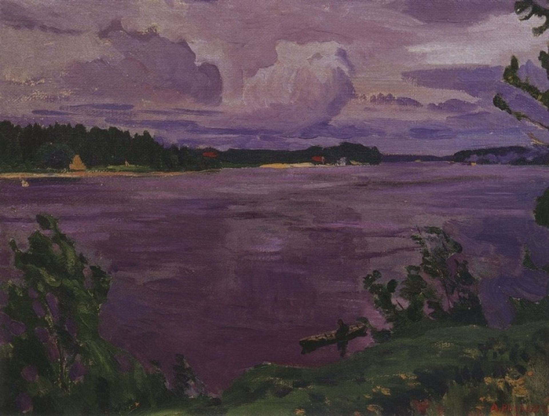 Neva before the storm by Arkady Rylov