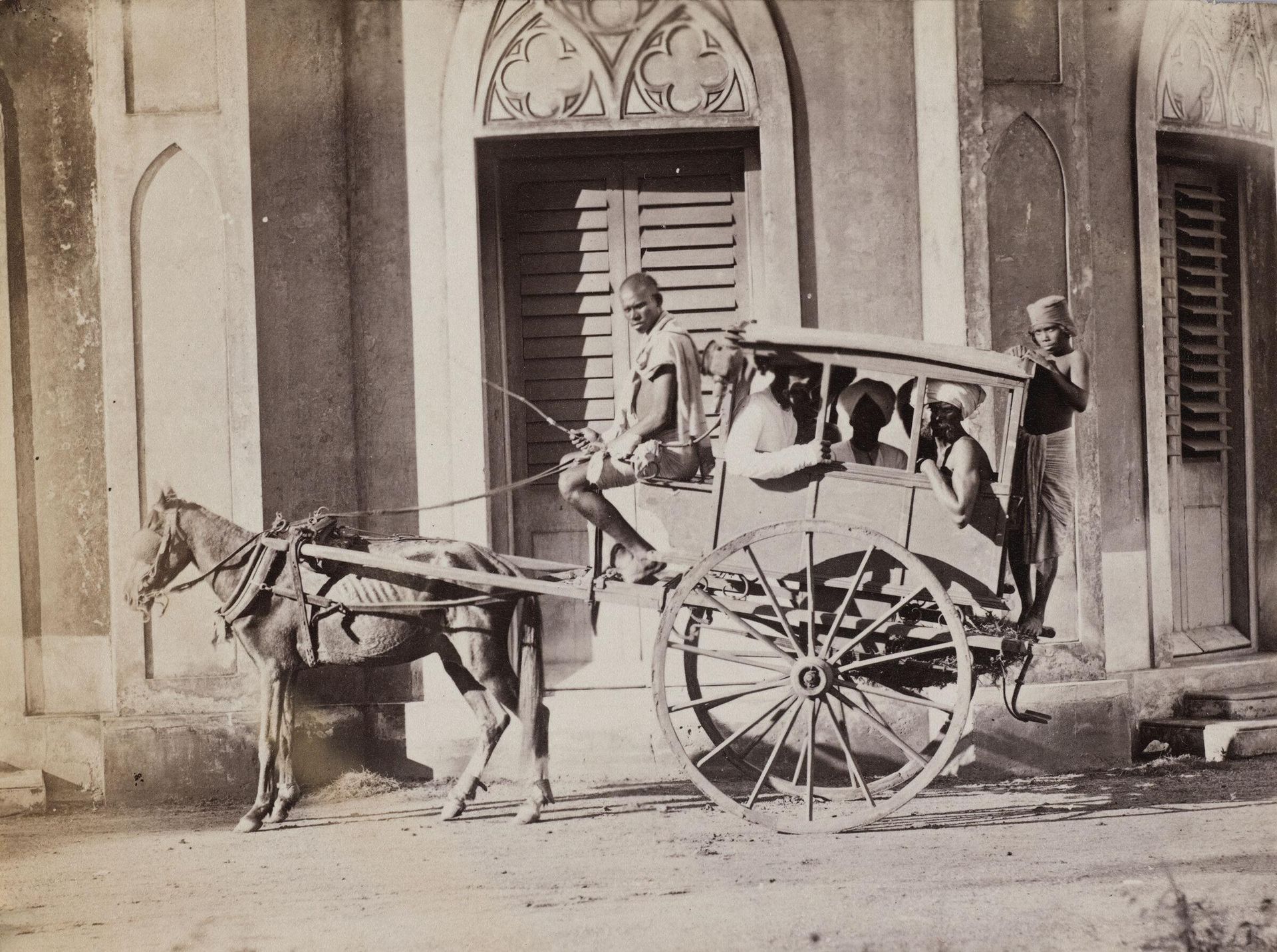 Untitled (a cart with men) by Willoughby Wallace Hooper