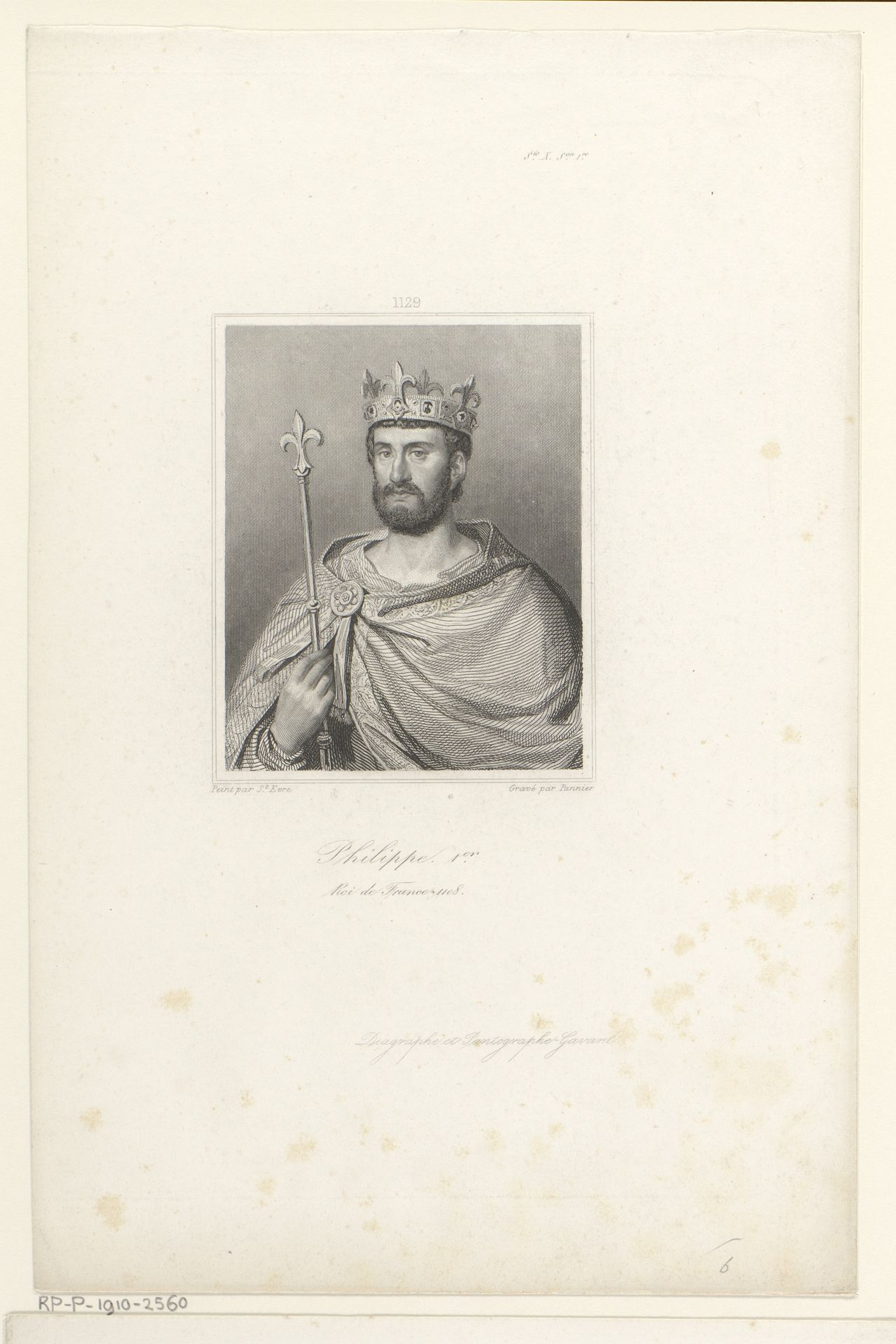 Portret van Filips I by Jacques Etienne Pannier