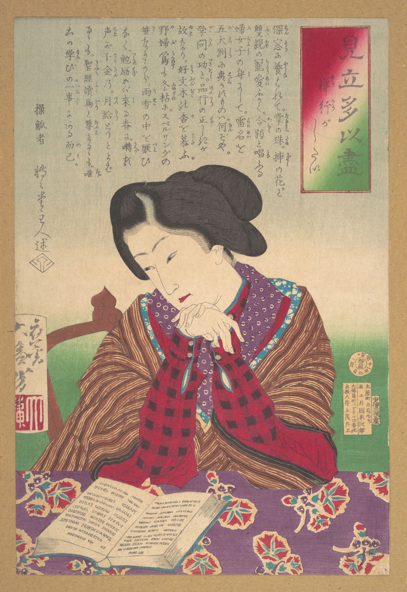 Collection of Desires, Wish for Foreign Travel (Mitate Tai zukushi-yōkō ga shitai) by Tsukioka Yoshitoshi