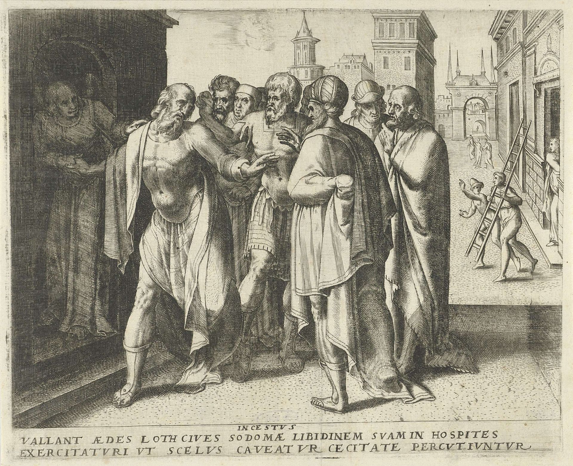 Lot maant de menigte tot kalmte by Anonymous