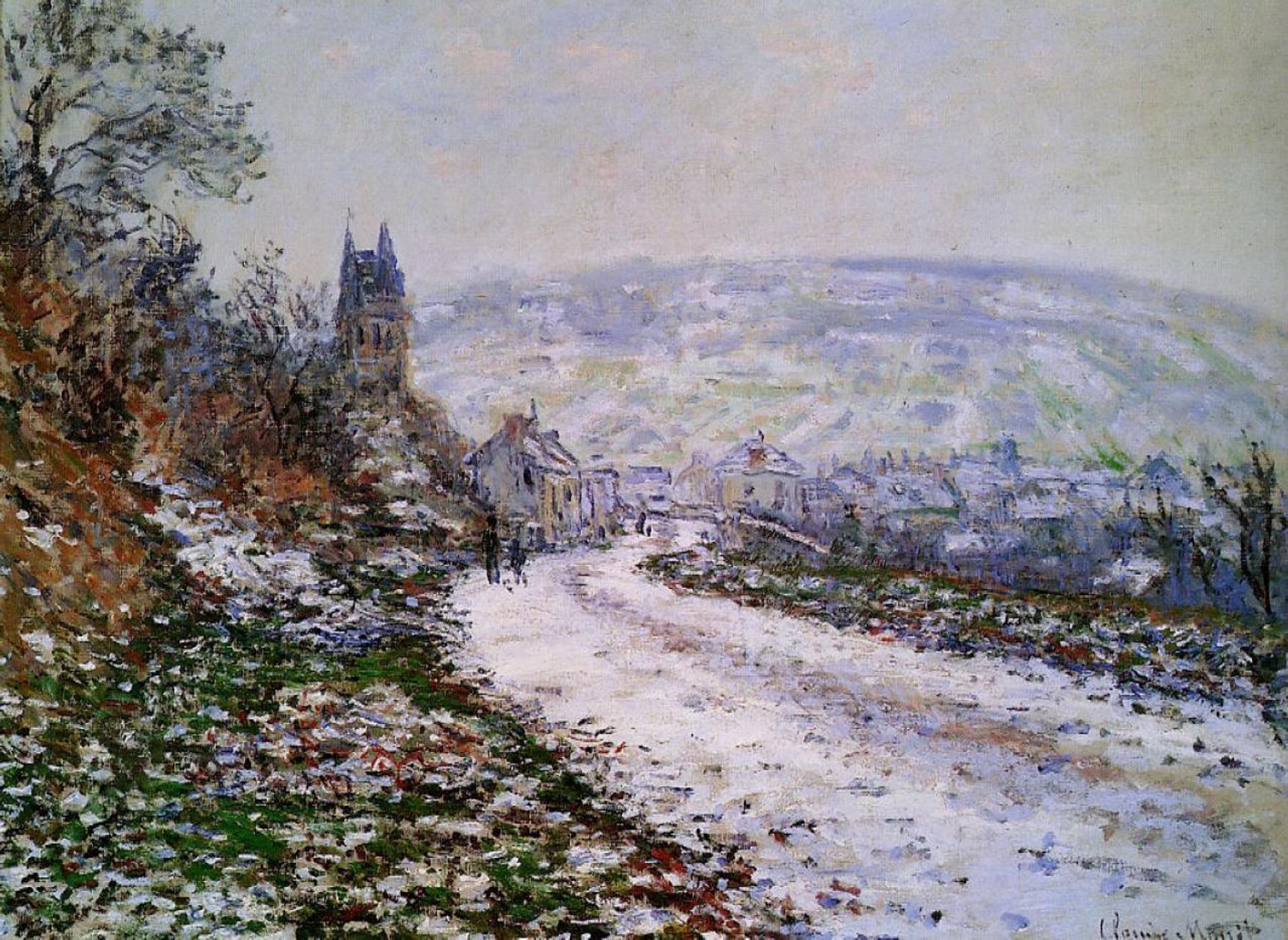 Entering the Village of Vetheuil in Winter by Claude Monet