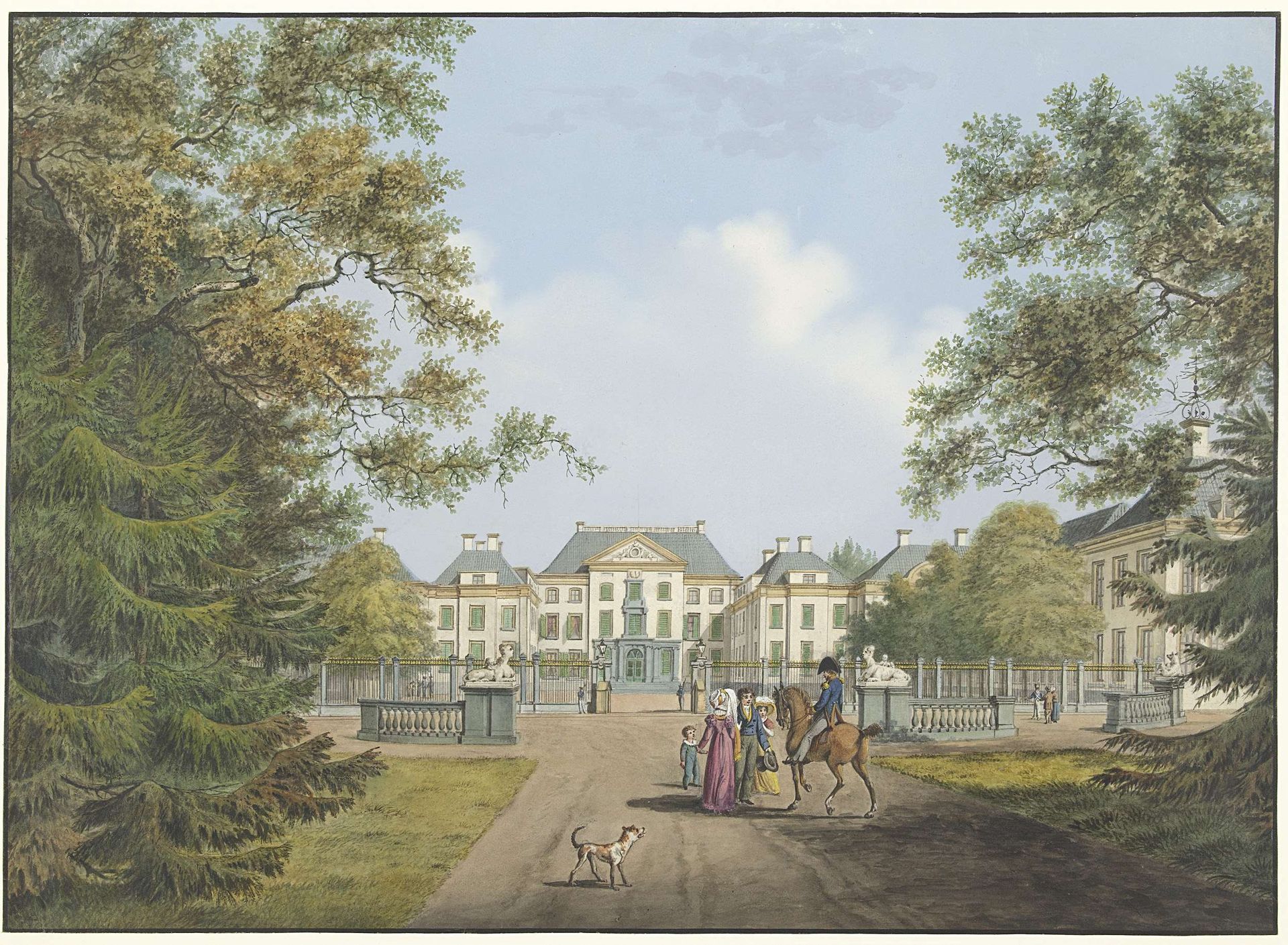 Gezicht op paleis Het Loo by Cornelis de Kruyff