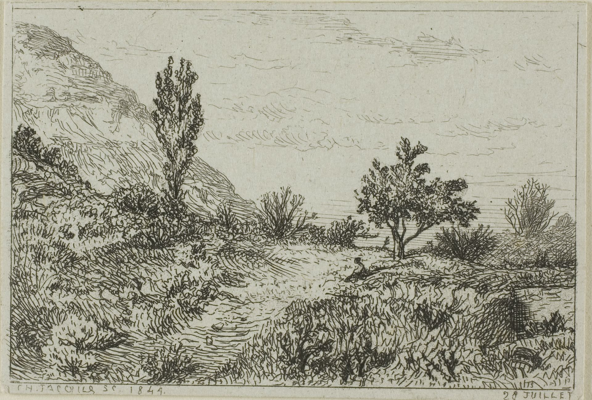 Landscape by Charles Jacque