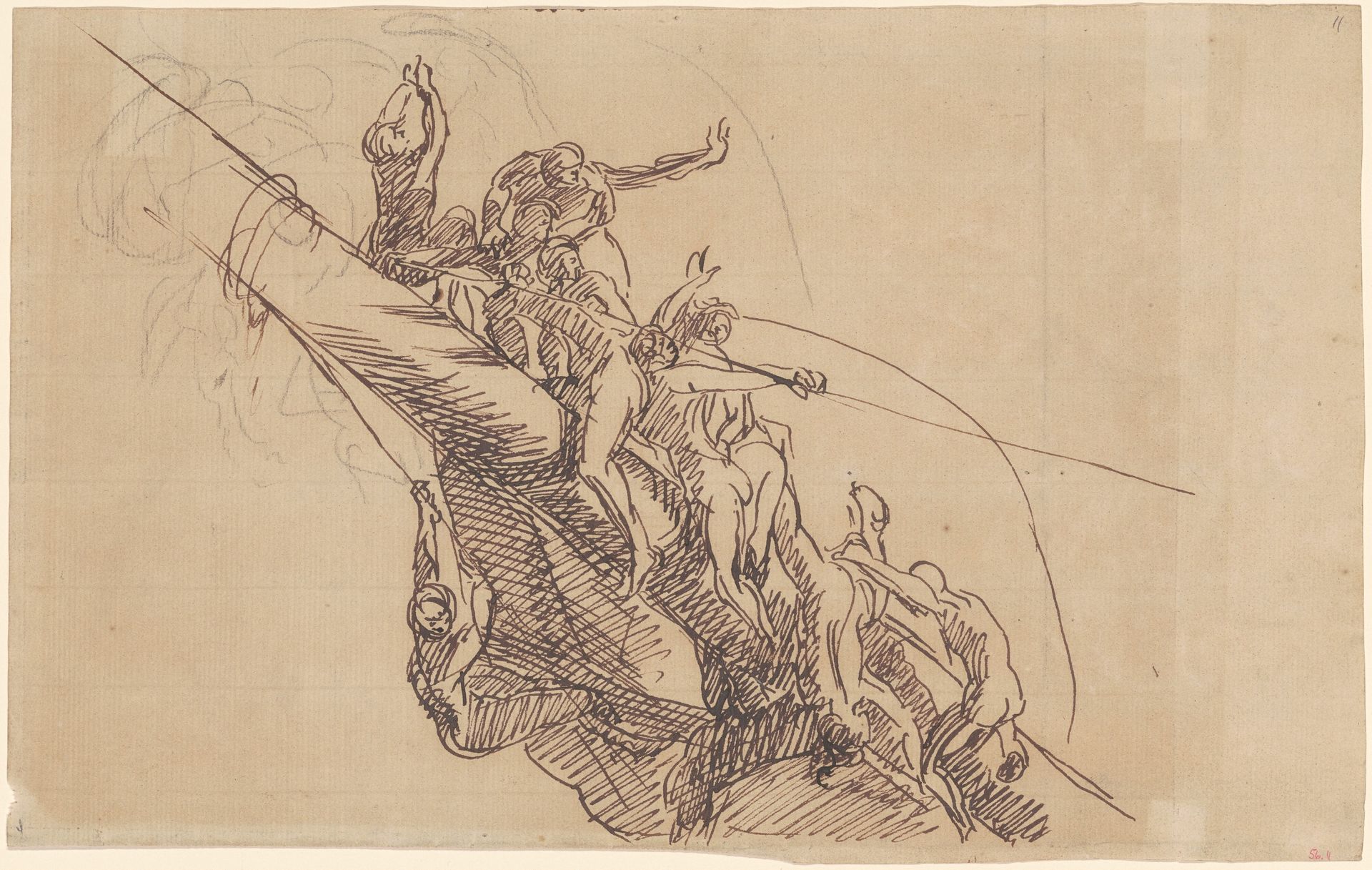 Study for "The Defeat of the Floating Batteries at Gibraltar" by John Singleton Copley