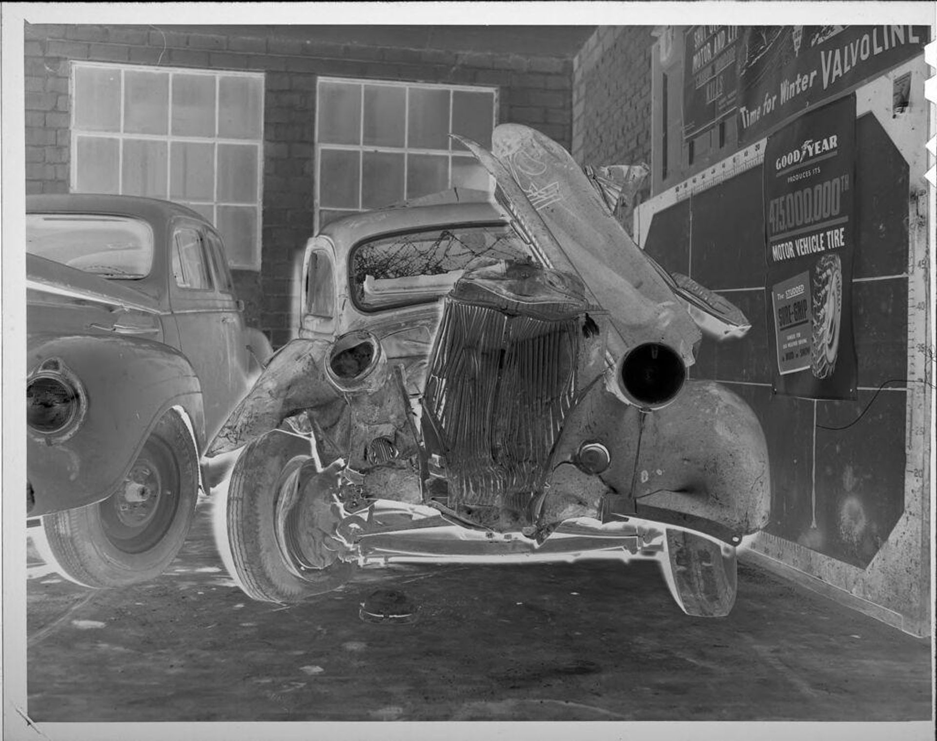 Untitled (old wrecked car) by Lucian and Mary Brown