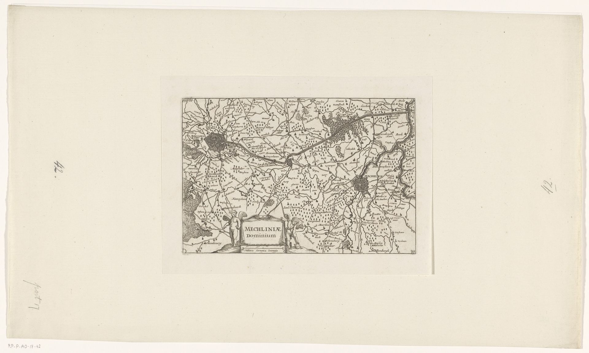Kaart van de heerlijkheid Mechelen by Anonymous