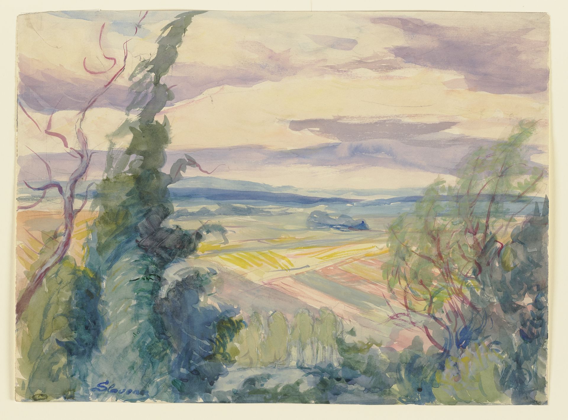 Landscape by the Oise by Maria Slavona