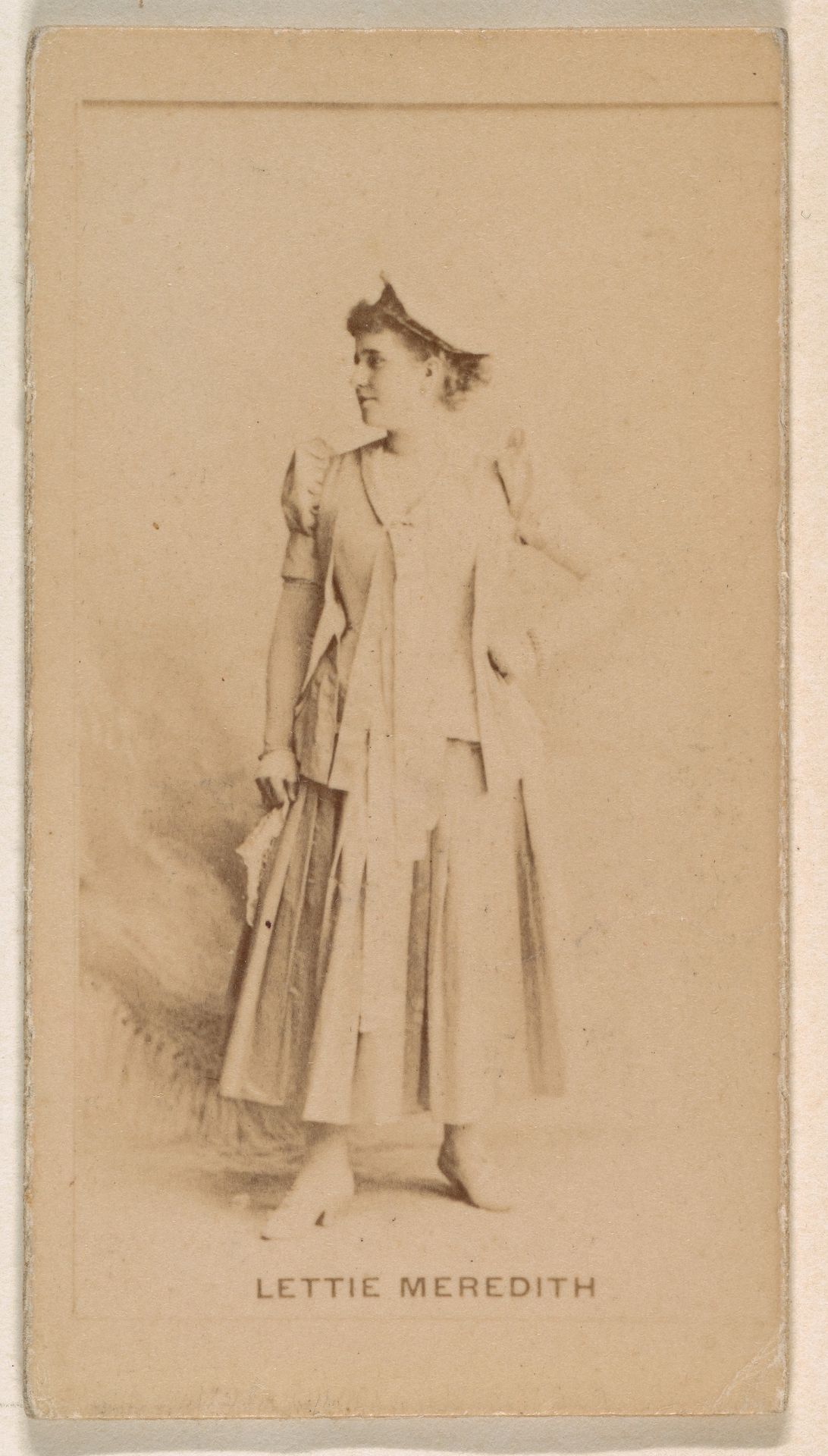 Lettie Meredith, from the Actresses series (N245) issued by Kinney Brothers to promote Sweet Caporal Cigarettes by Kinney Brothers Tobacco Company