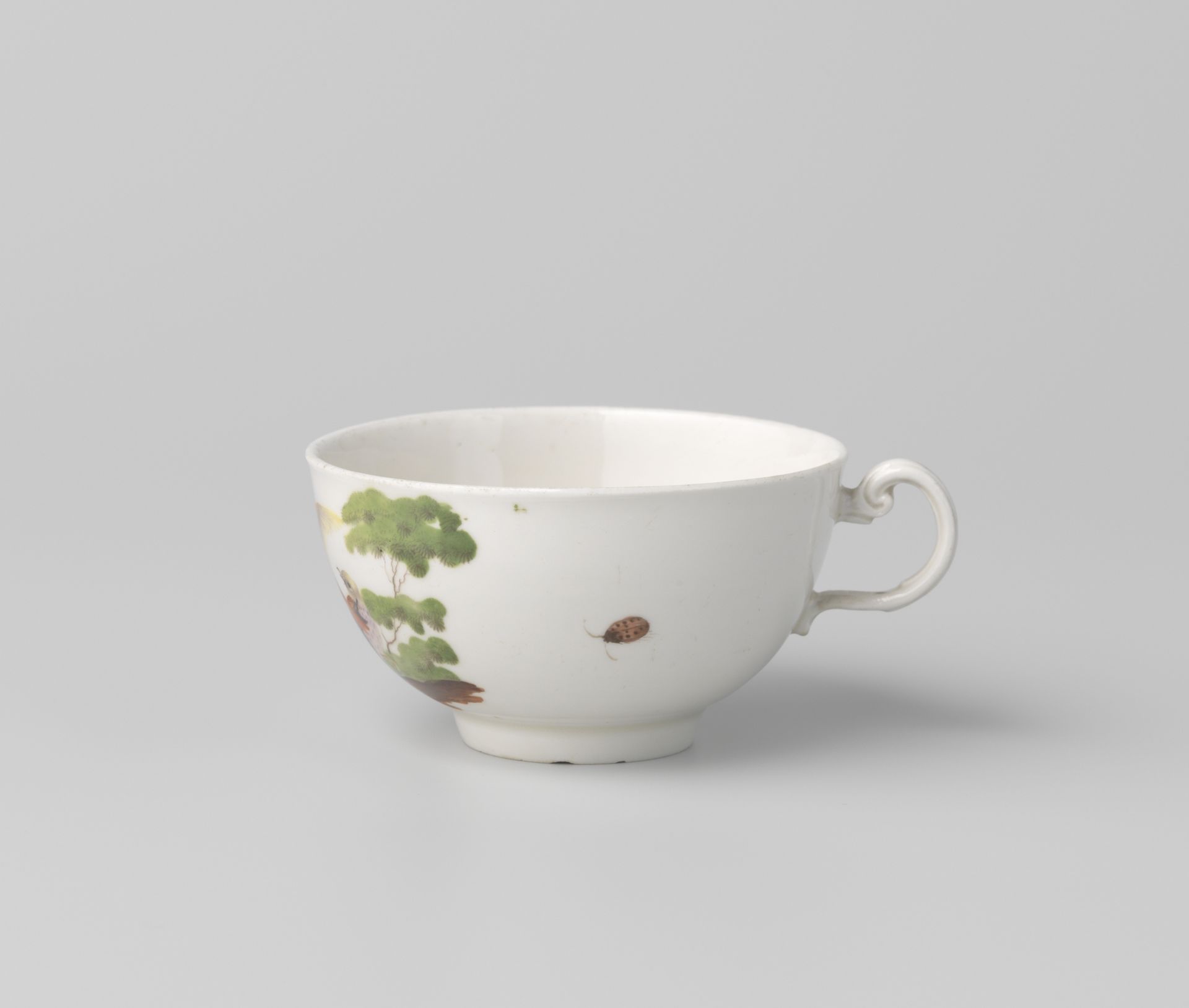 Cup with birds in a landscape by Ansbach