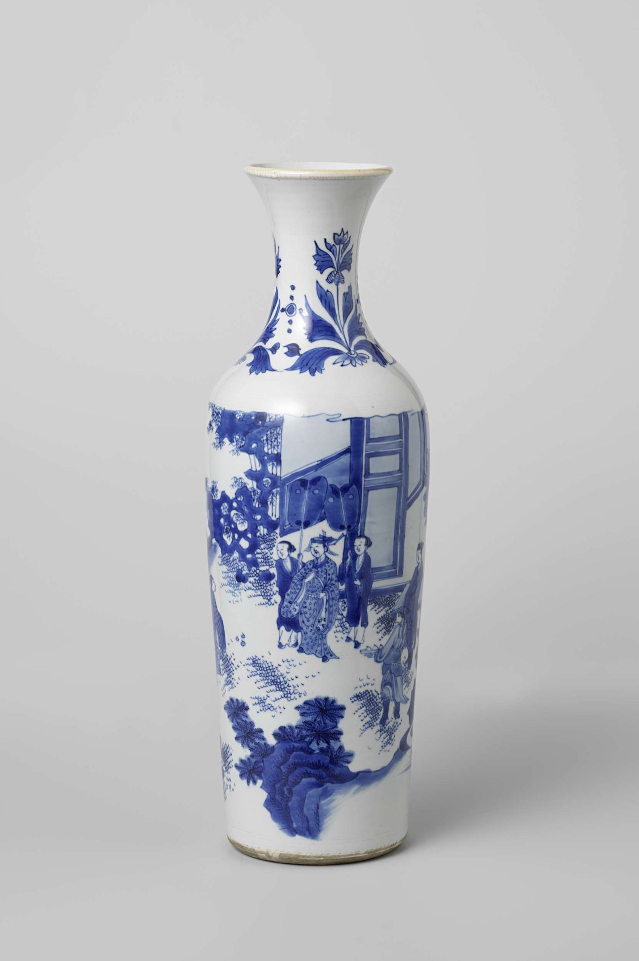 Vase (rolwagen) with a company in a landscape by Anonymous