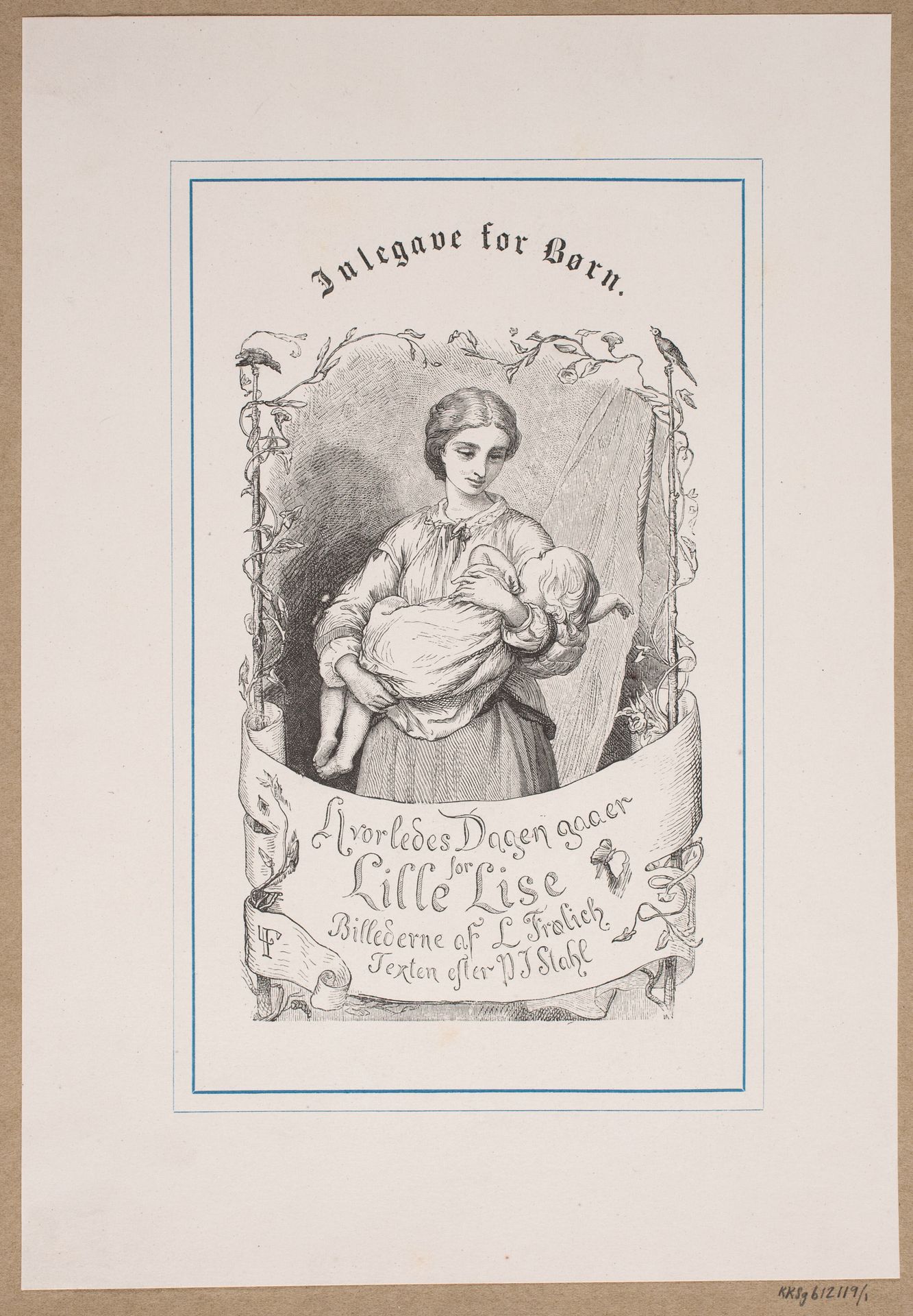 Illustration til "Hvorledes Dagen gaaer for Lille Lise" by Lorenz Frølich
