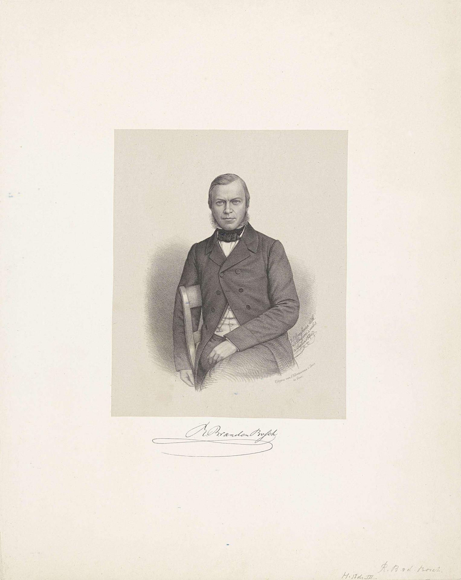Portret van R. B. van den Bosch by Johann Peter Berghaus