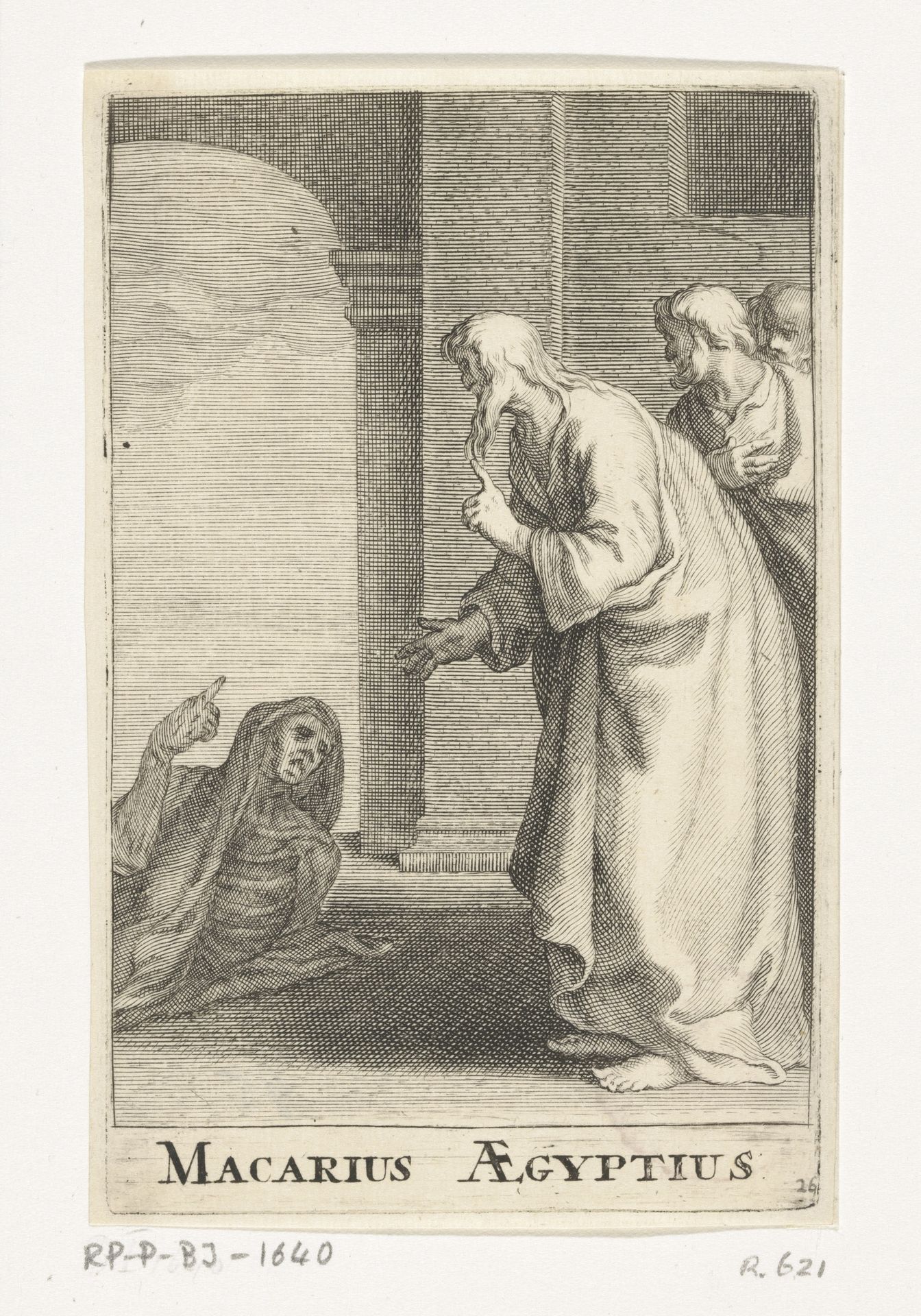 Heilige Macarius van Egypte by Frederick Bloemaert