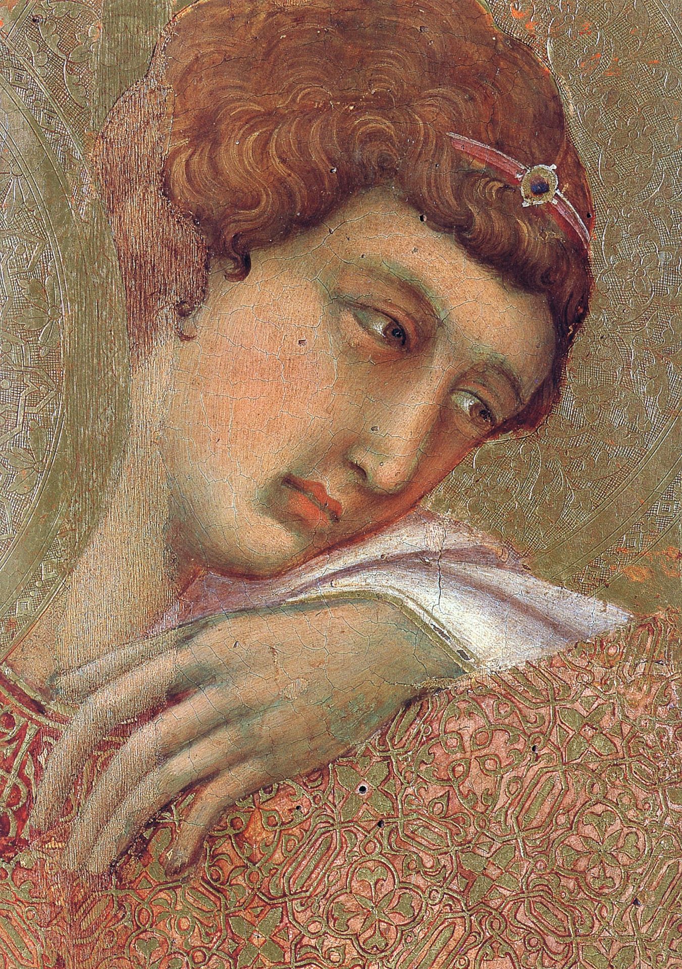 Madonna and Child on a throne (Front side fragment) by Duccio
