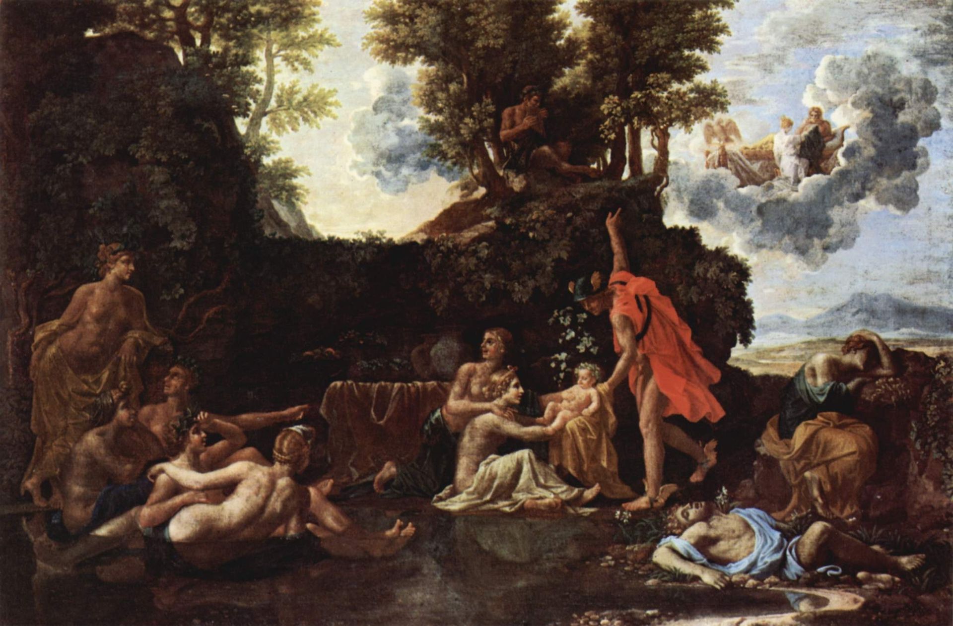 The birth of Bacchus by Nicolas Poussin