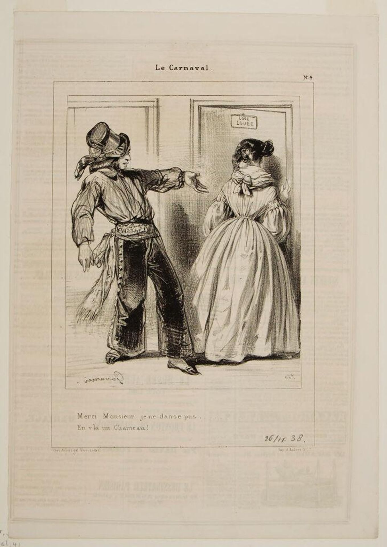 Thank you, sir, I don't dance . . . by Paul Gavarni