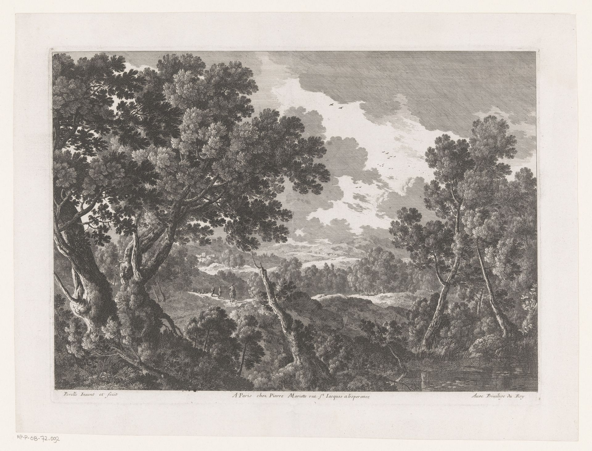 Landschap met bomen by Nicolas Perelle