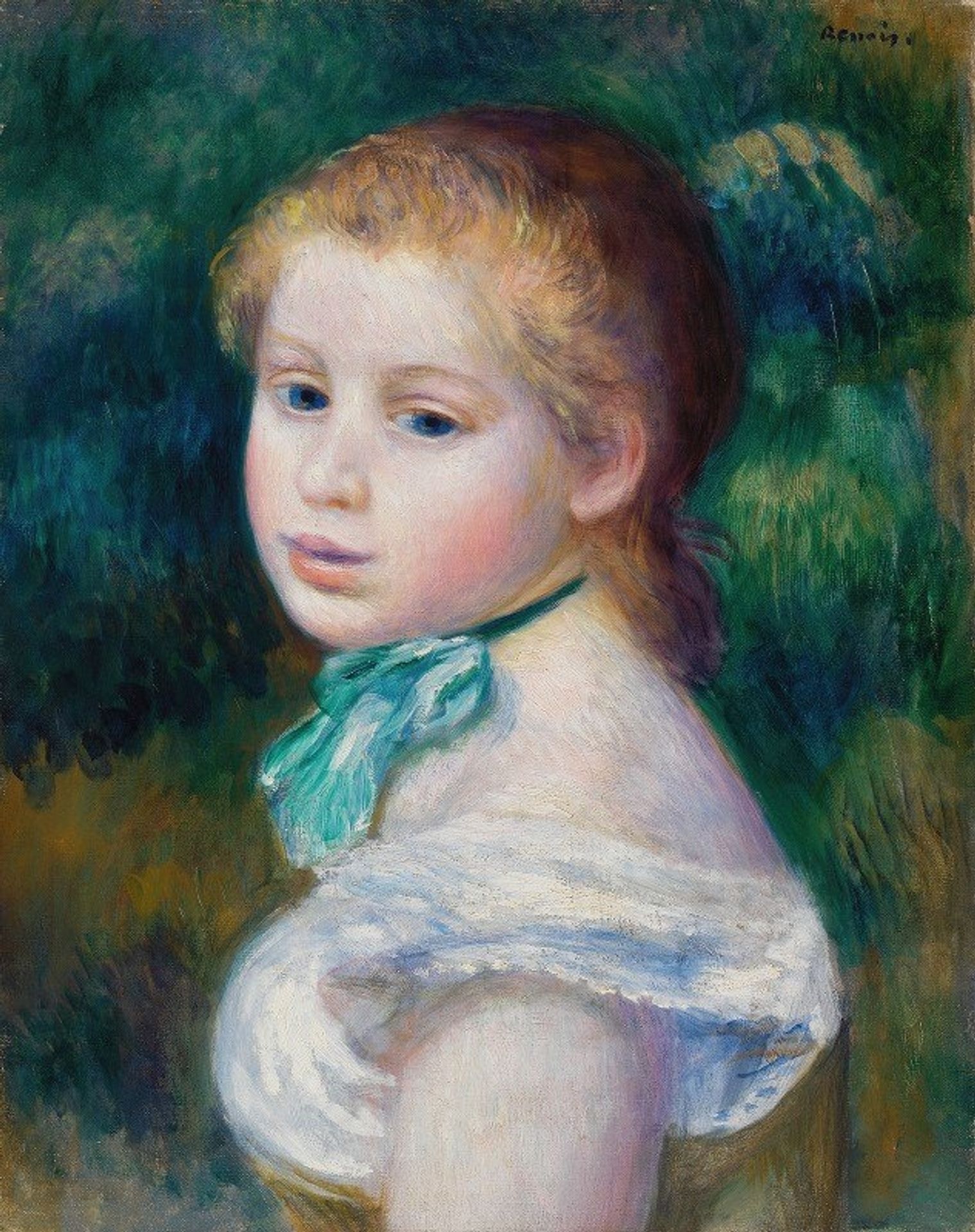 Head of Young Girl by Pierre-Auguste Renoir