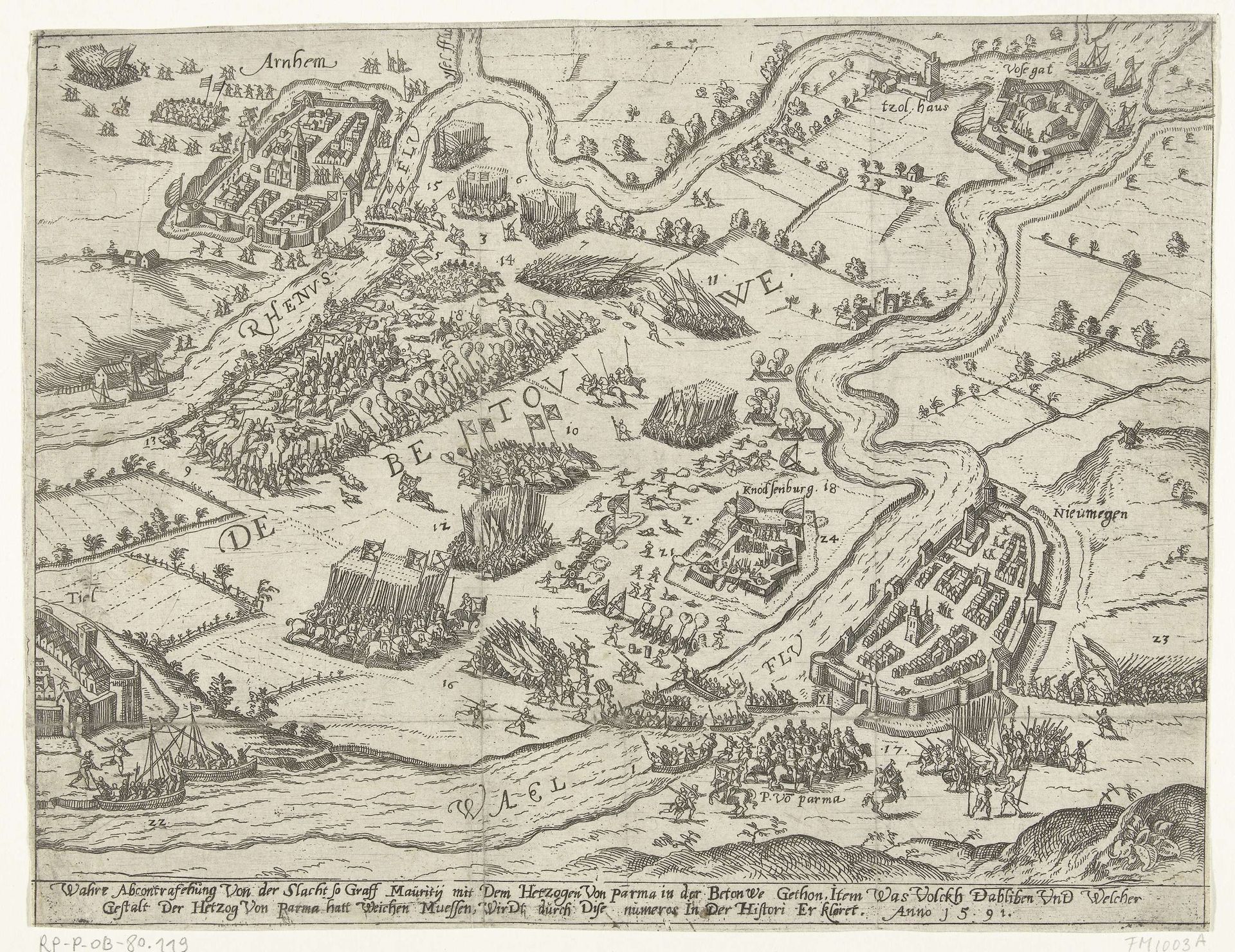 Ontzet van Knodsenburg, 1591 by Anonymous