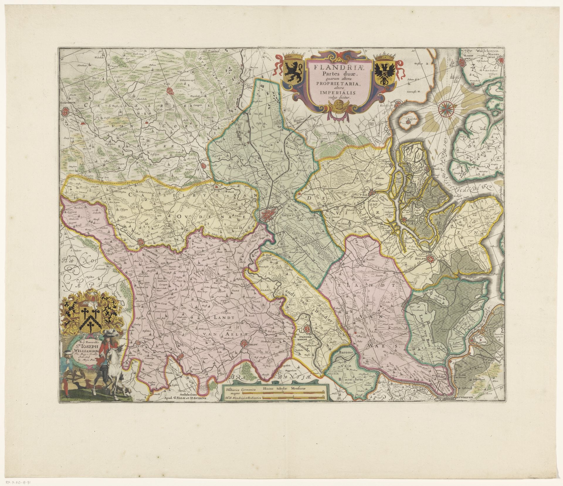 Kaart van Eigenlijk en Rijks-Vlaanderen by Anonymous