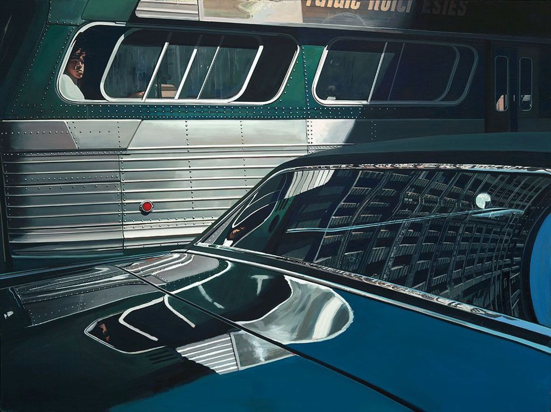 Bus with Reflection of the Flatiron Building by Richard Estes