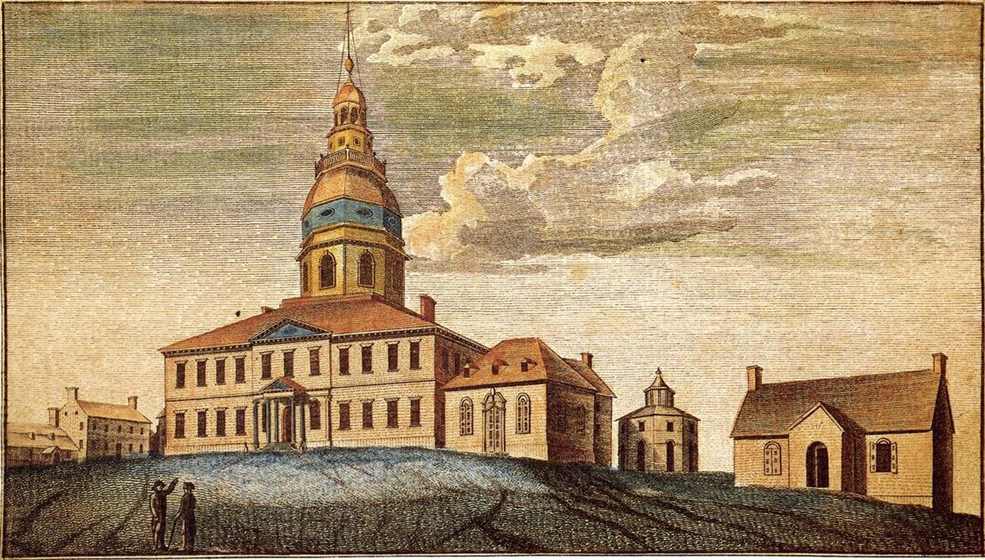 A Front View of Statehouse at Annapolis by Charles Willson Peale