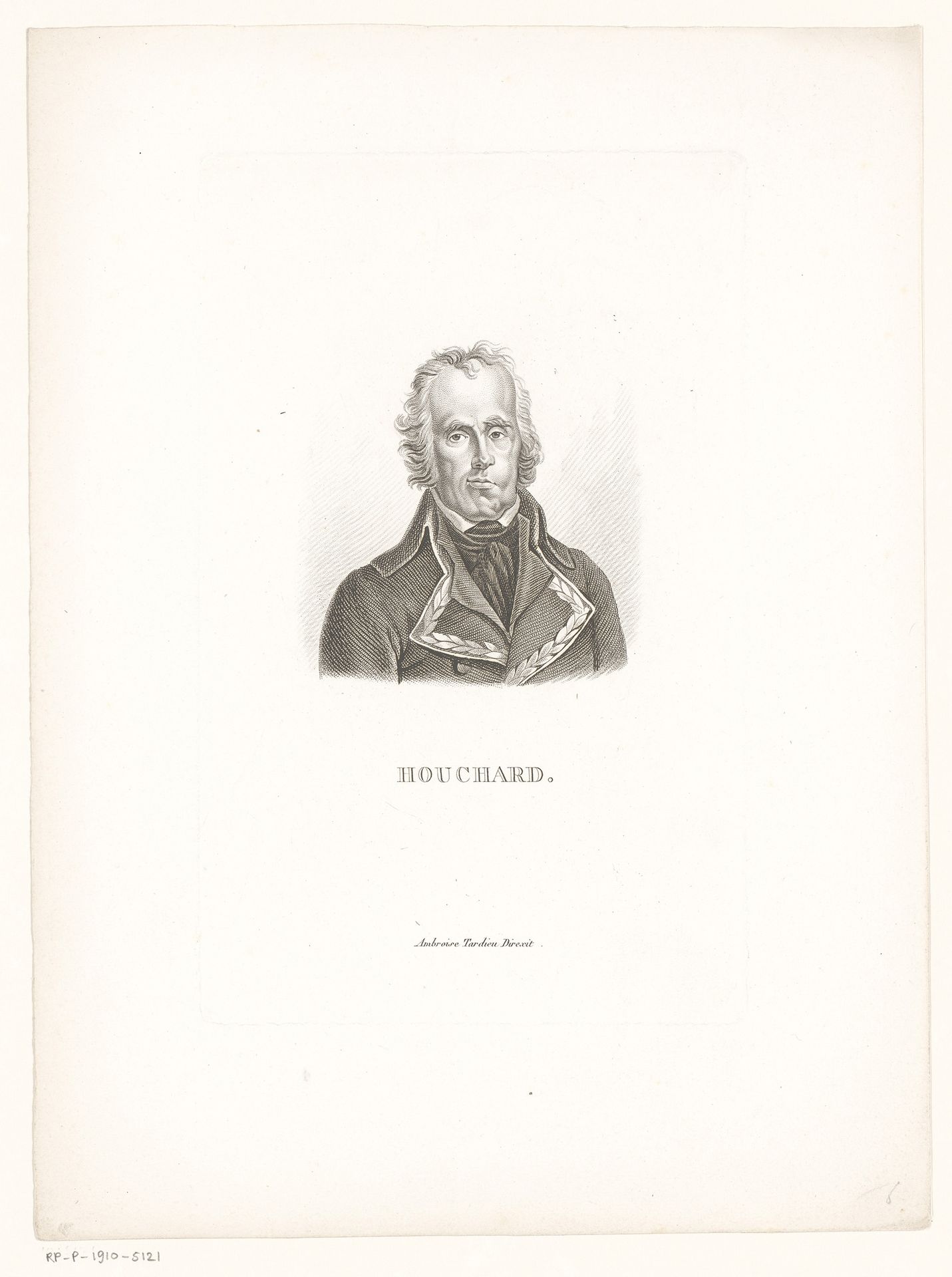 Portret van Jean Nicolas Houchard by Charles Aimé Forestier