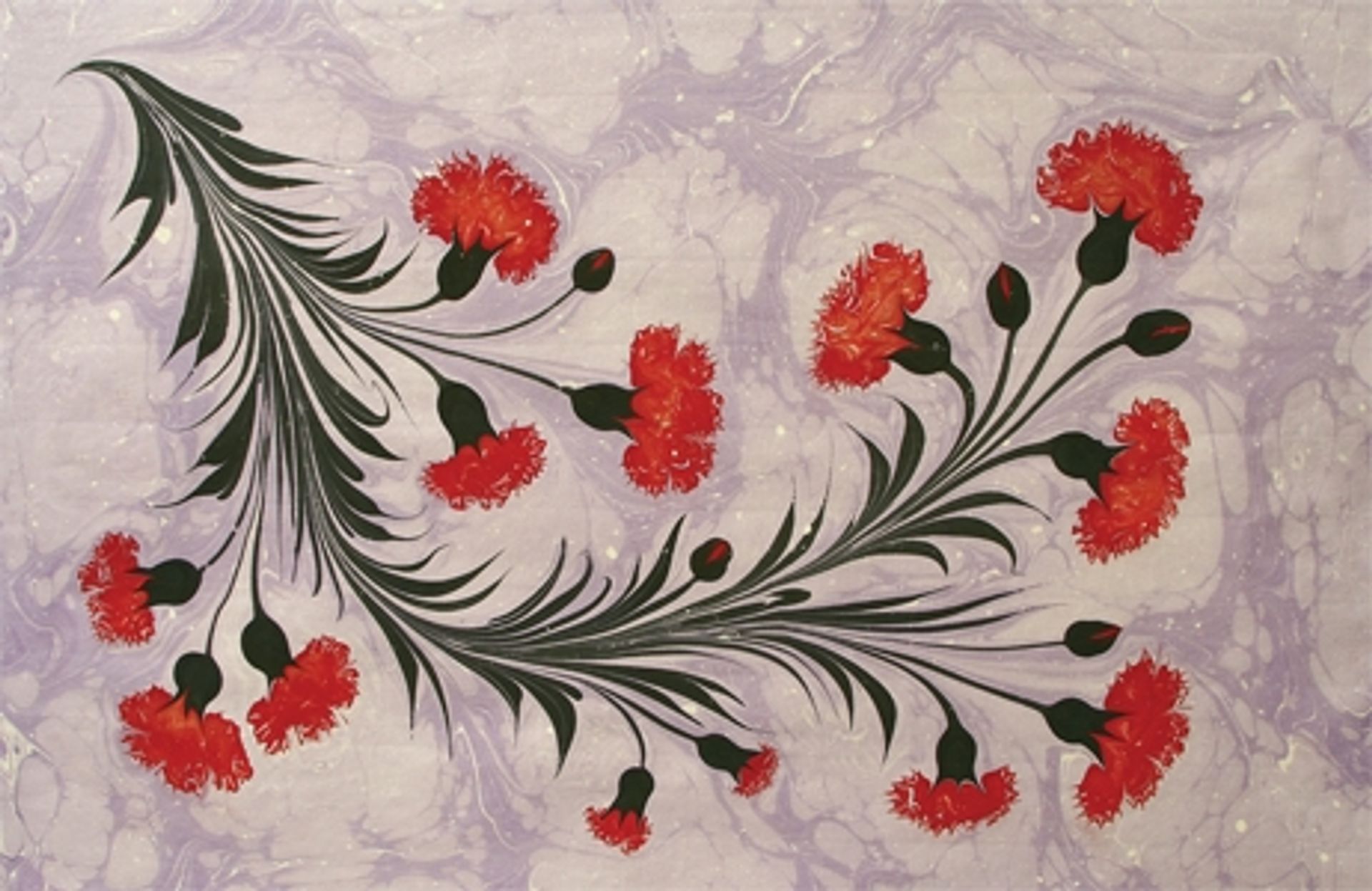 Floral Ebru by Necmeddin Okyay
