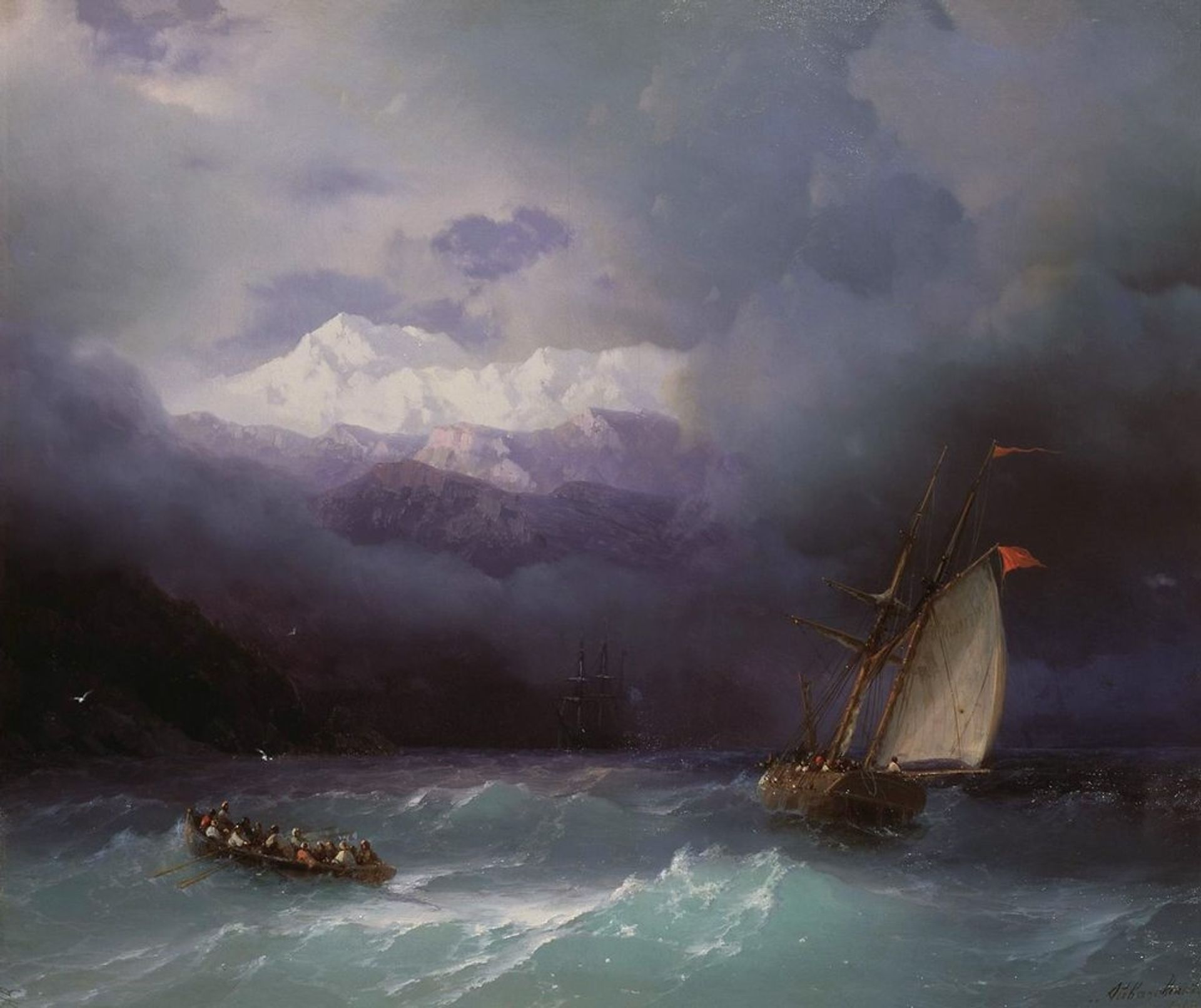 Stormy Sea by Ivan Konstantinovich Aivazovsky