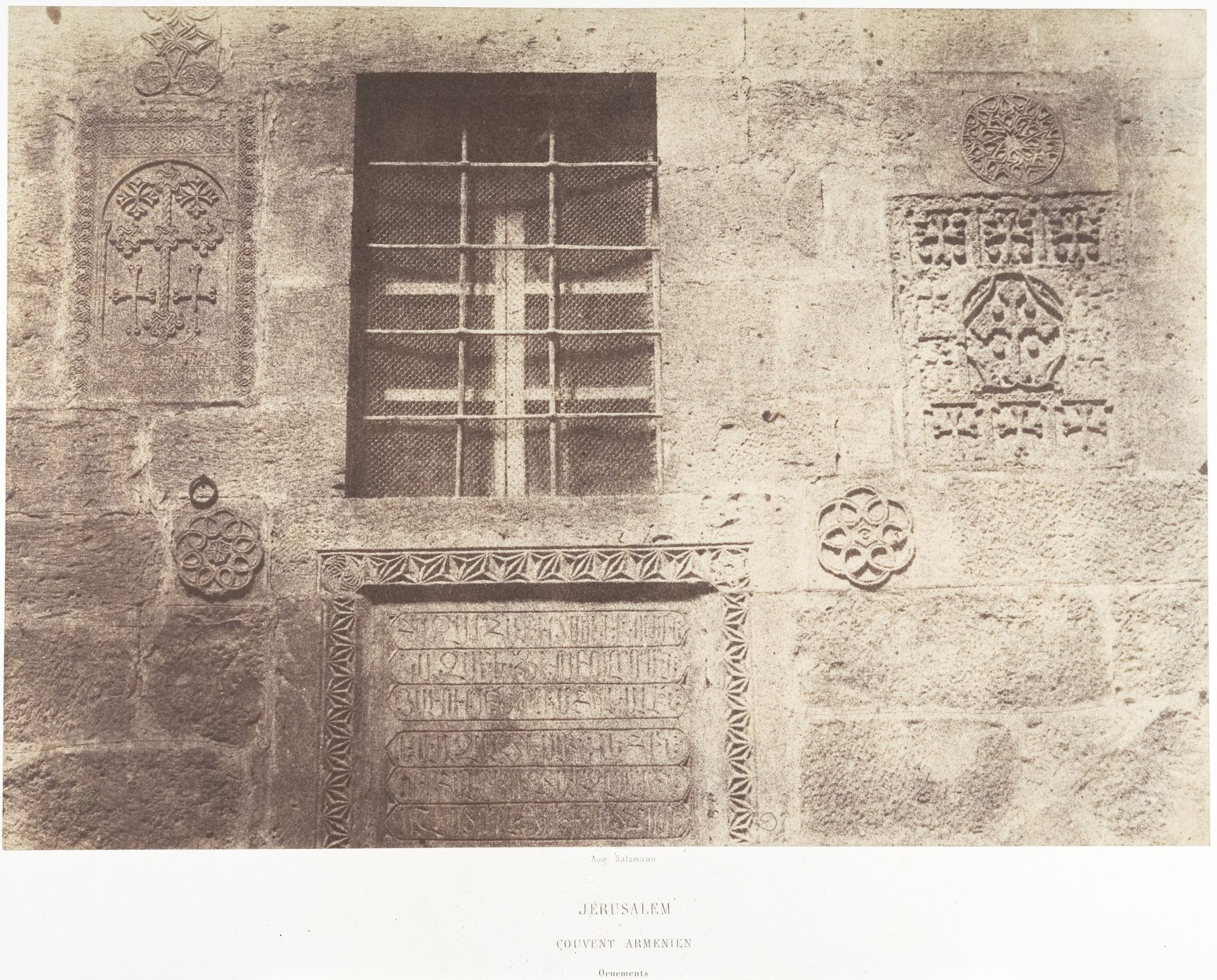 Jérusalem, Couvent Arménien, Ornements, 2 by Auguste Salzmann