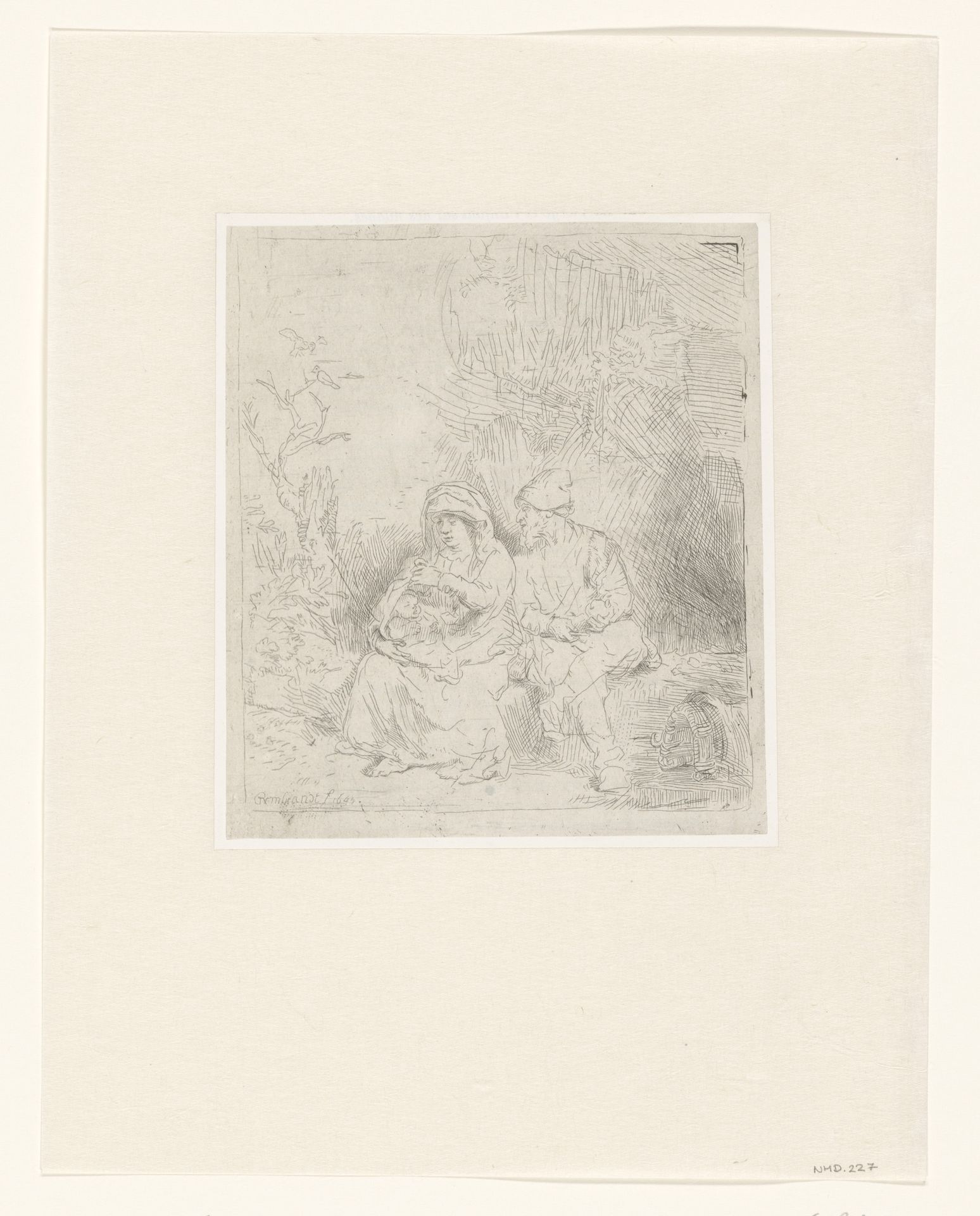 The rest on the flight to Egypt: lightly etched by Léopold Flameng