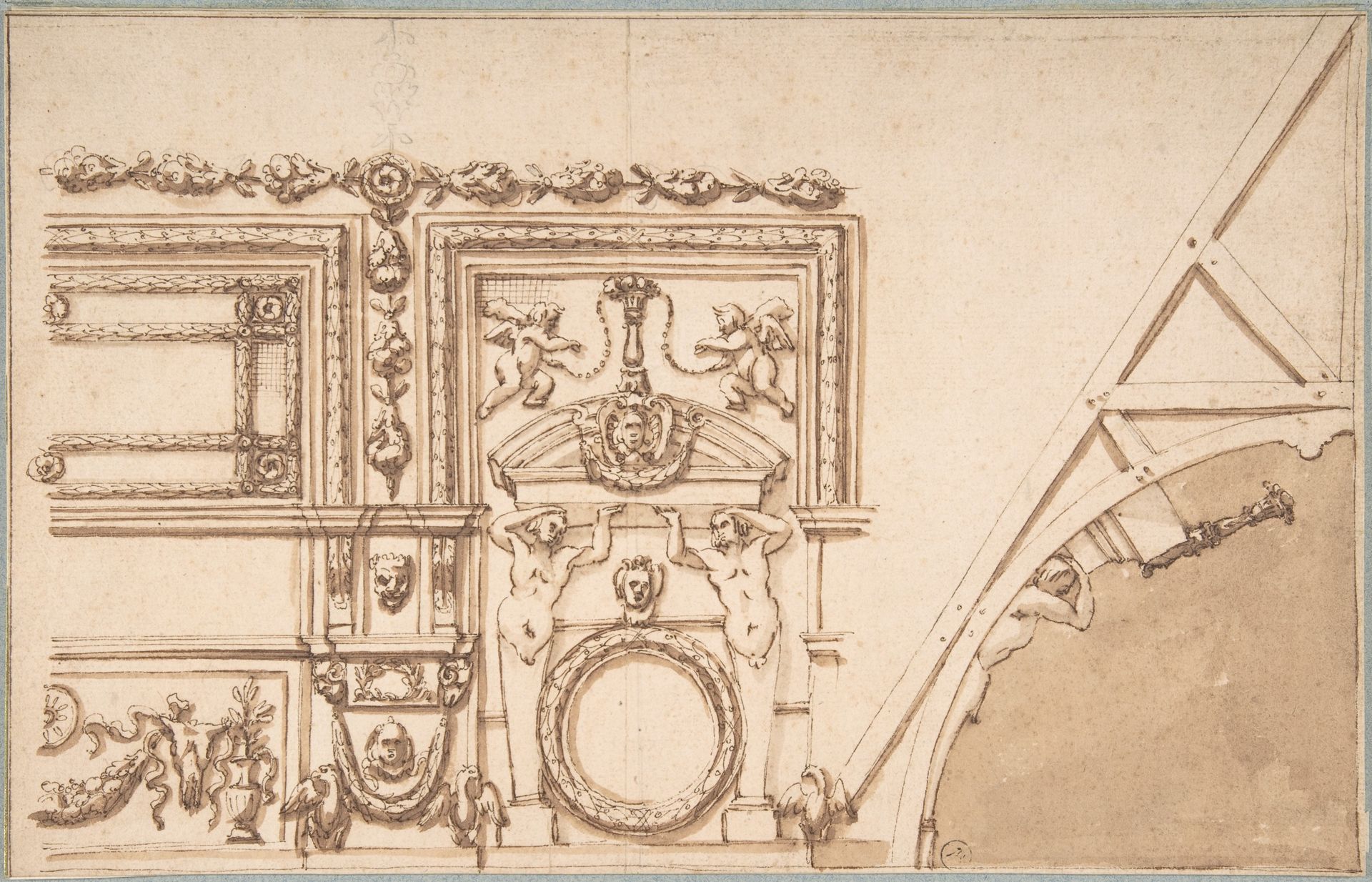 Drawing for Ceiling Decoration by Anonymous