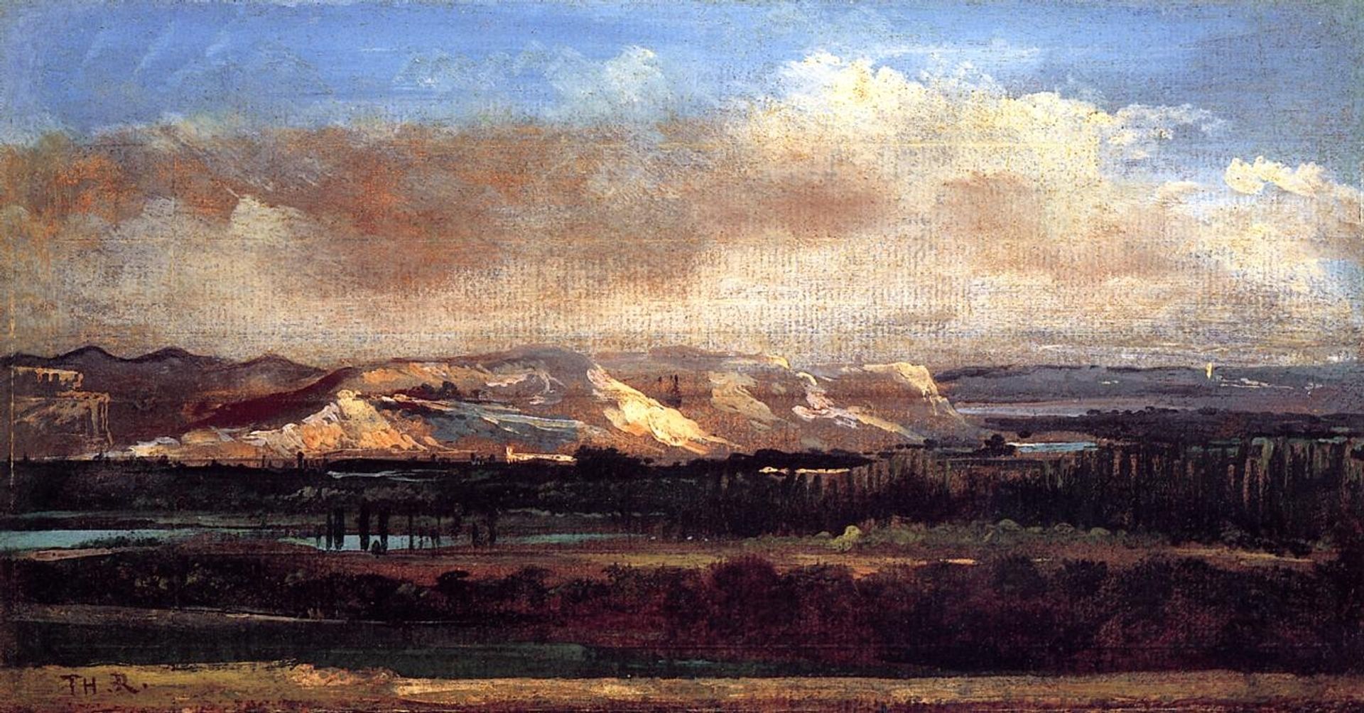 The Saleve Cliffs near Geneva by Theodore Rousseau
