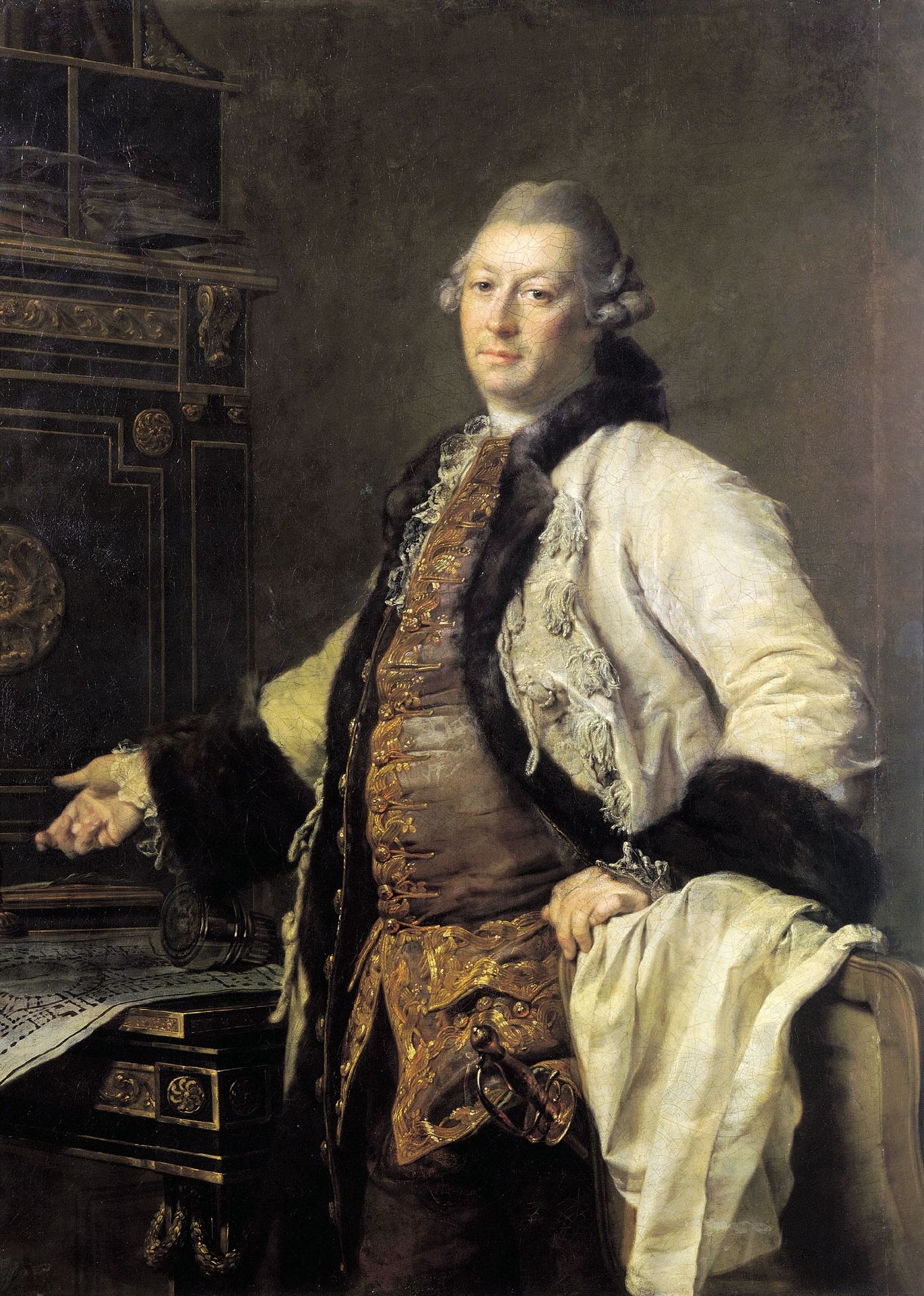 Portrait of Alexander Kokorinov, Director and First Rector of the Academy of Arts in St. Petersburg. by Dmitry Levitzky