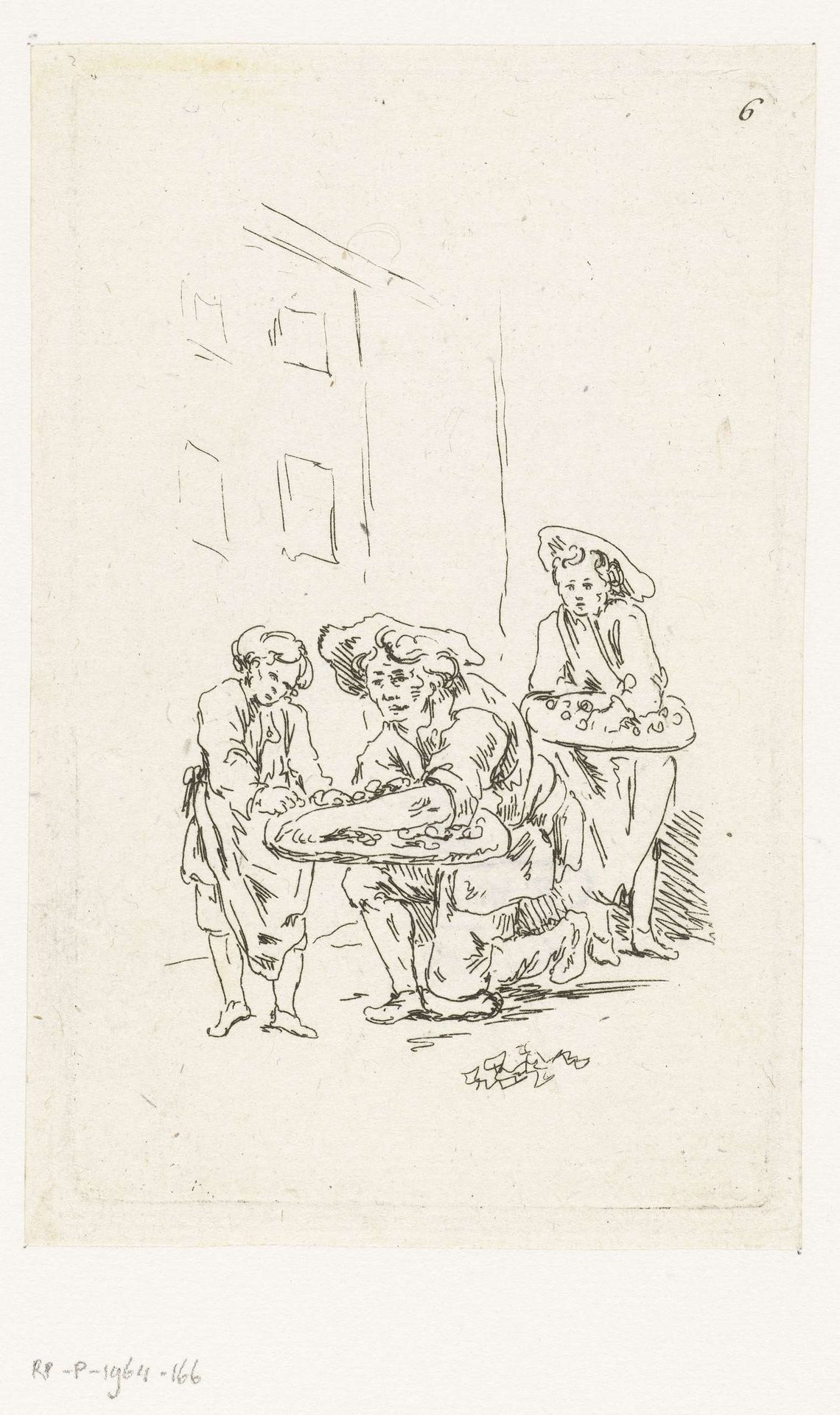 Twee straatverkopers by Francois Boucher